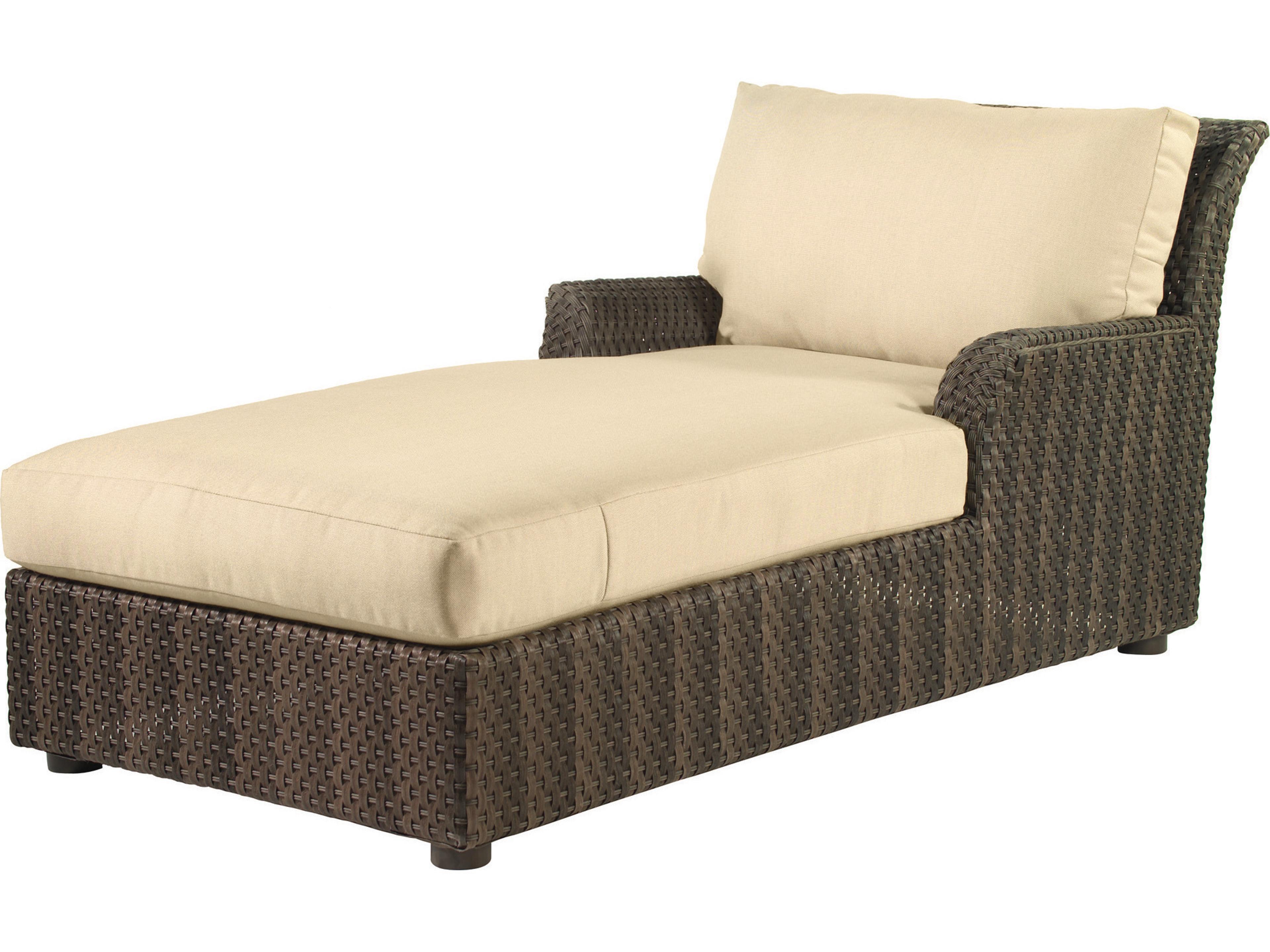 Whitecraft Aruba Wicker Amazon Mahogany Patio Chaise Lounge