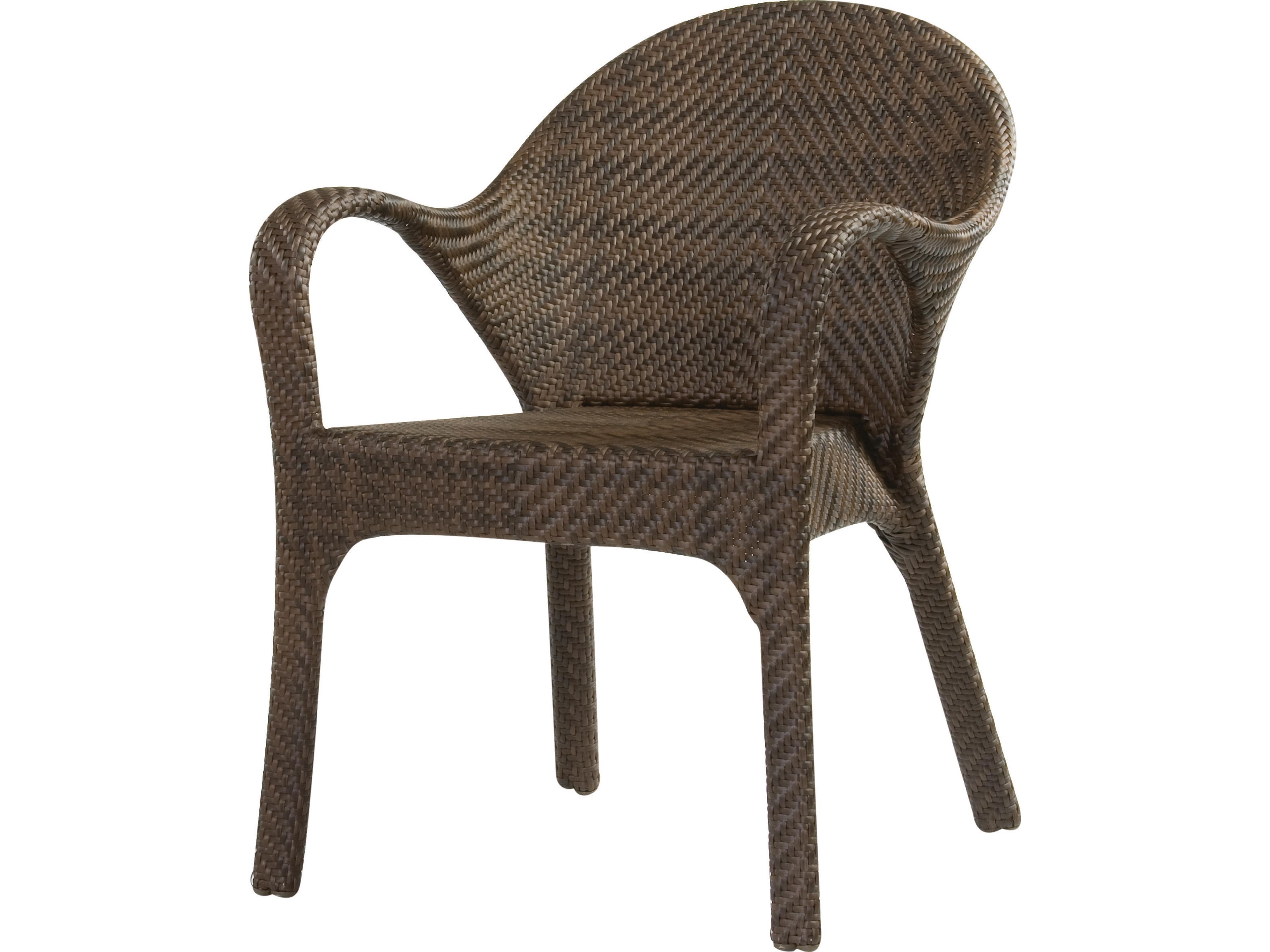 Whitecraft Bali Wicker Small Outdoor Patio Dining Arm Chair