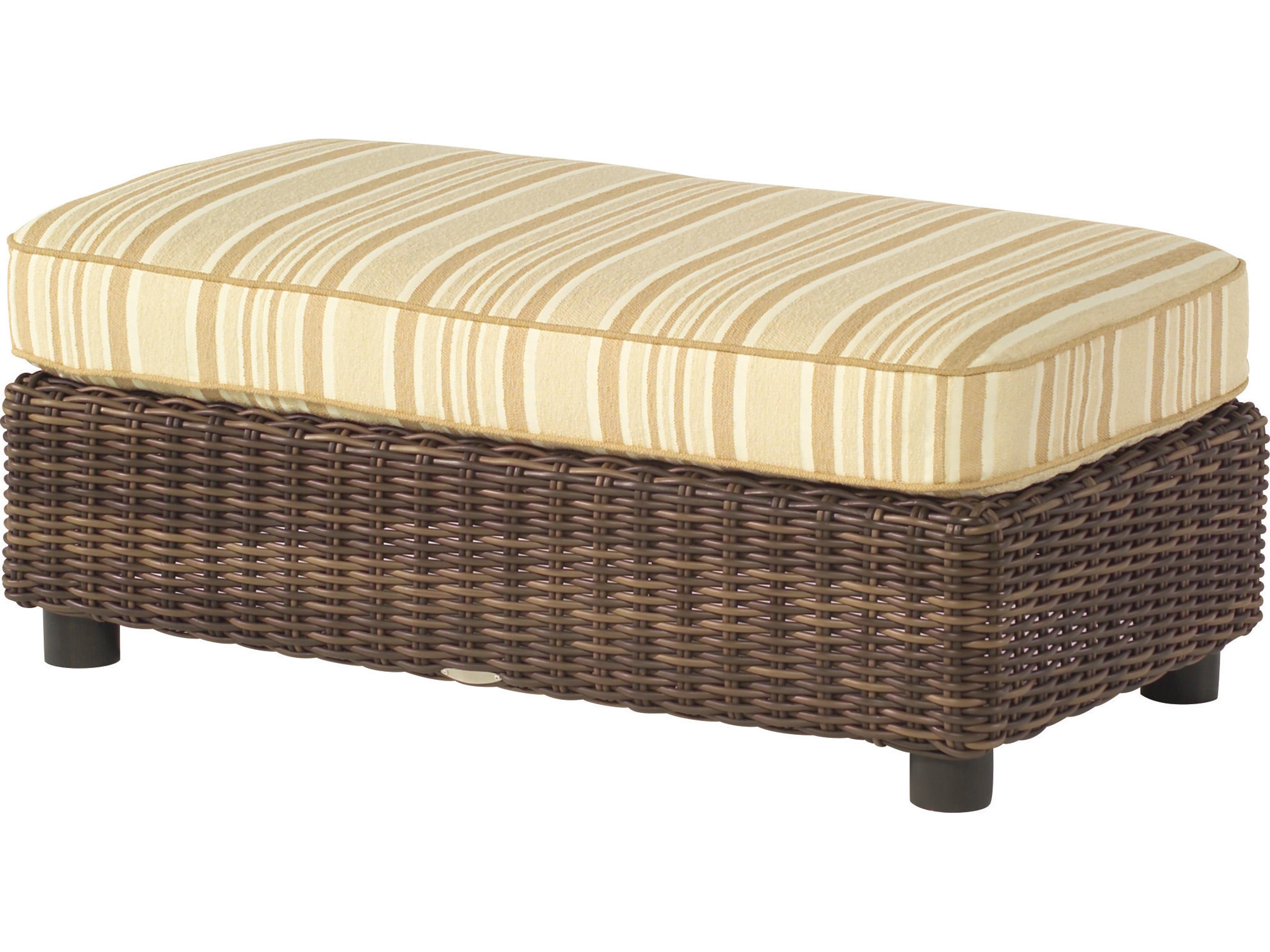 Whitecraft Sonoma Wicker Outdoor Patio Ottoman