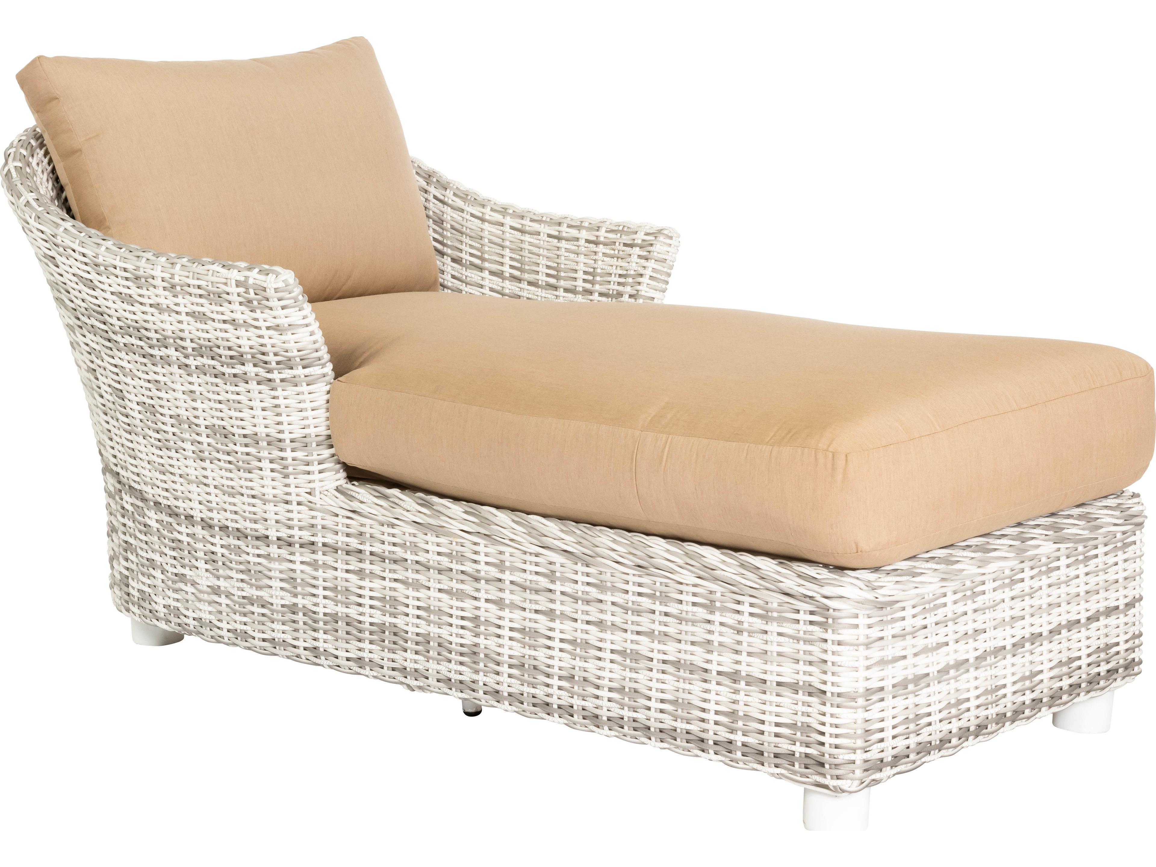 Woodard Whitecraft Sonoma Wicker Outdoor Patio Chaise Lounge