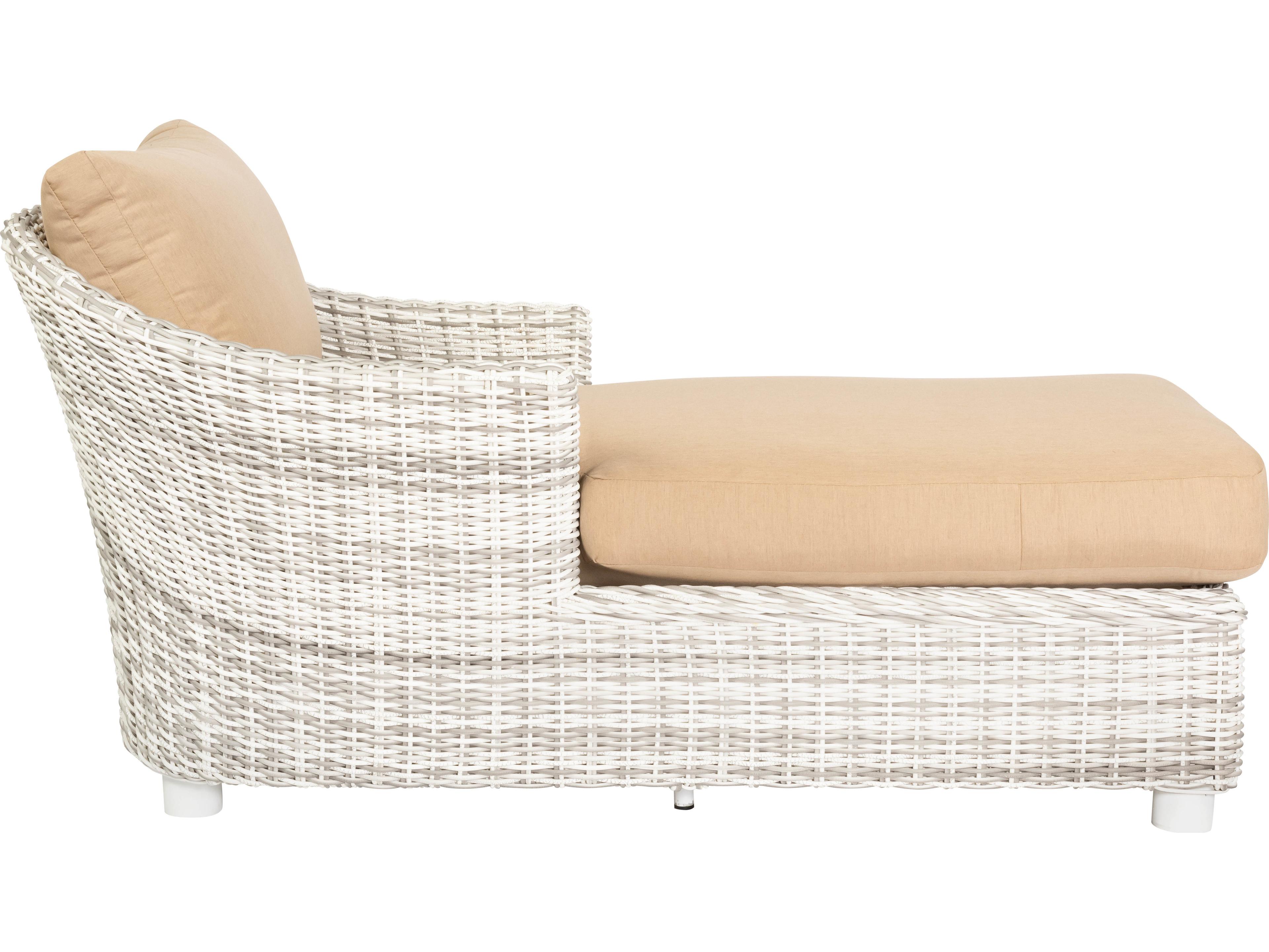 Woodard Whitecraft Sonoma Wicker Outdoor Patio Chaise Lounge