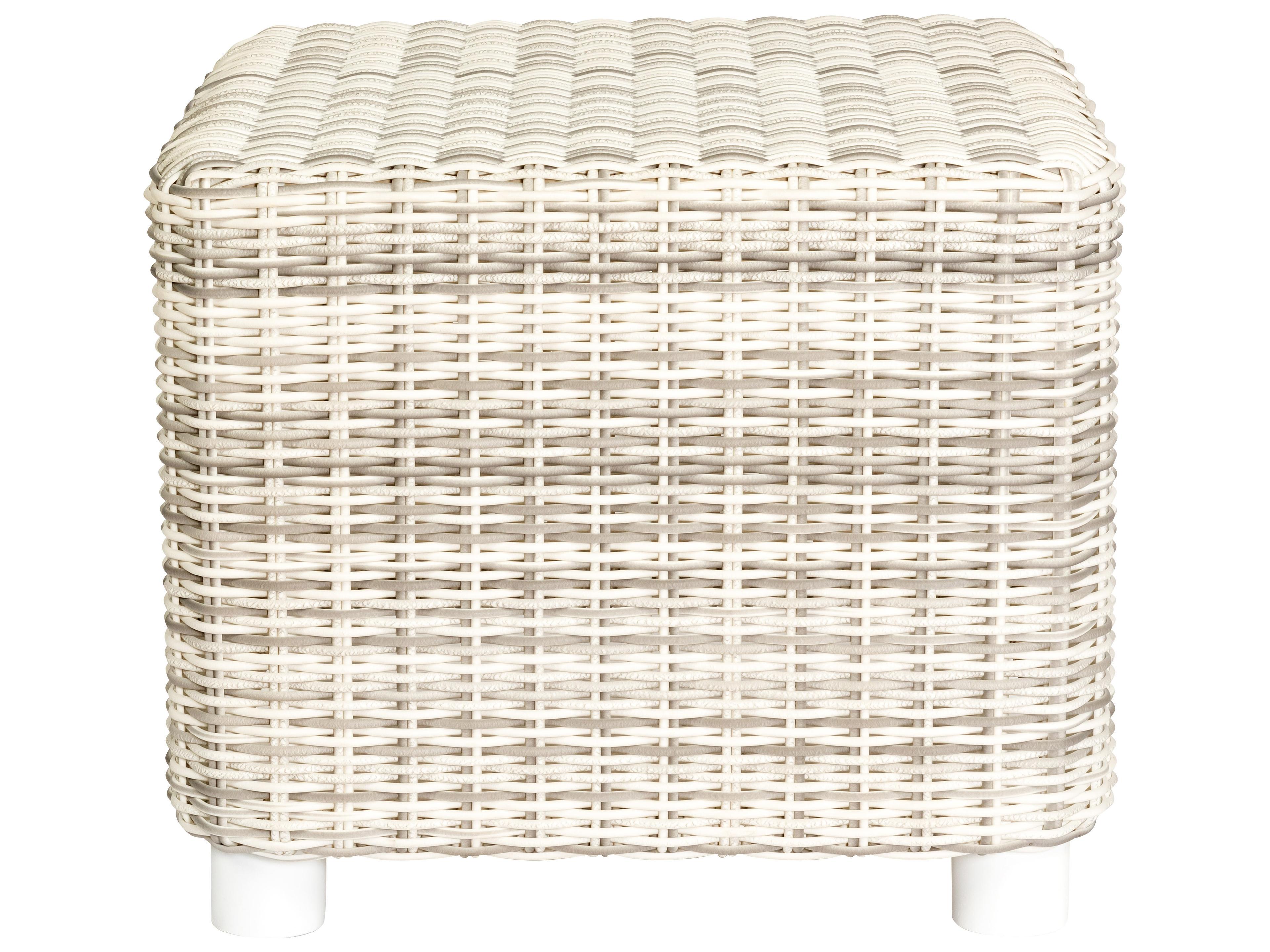 Whitecraft Sonoma Wicker Square Outdoor Patio End Table