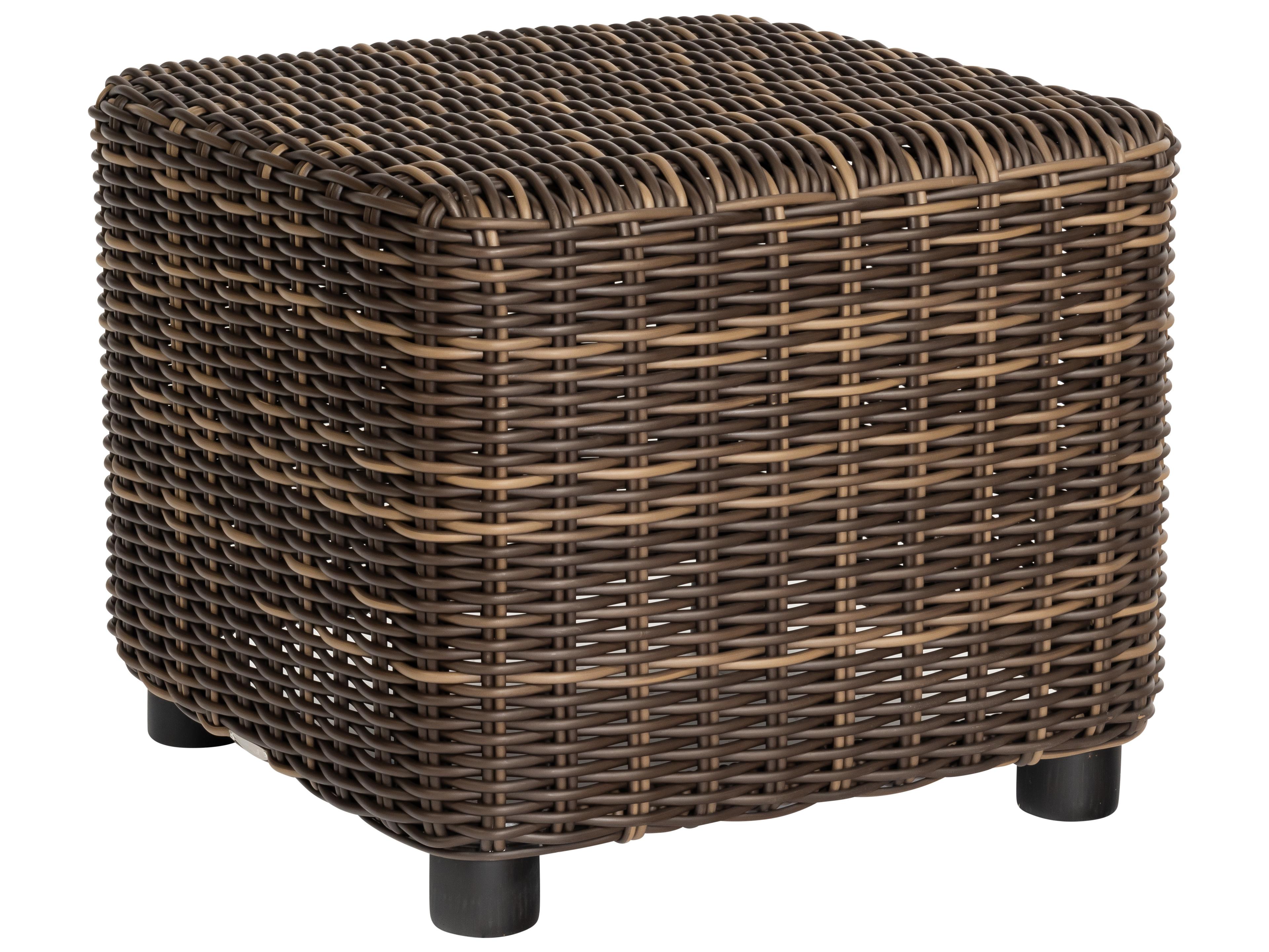 Whitecraft Sonoma Wicker Square Outdoor Patio End Table
