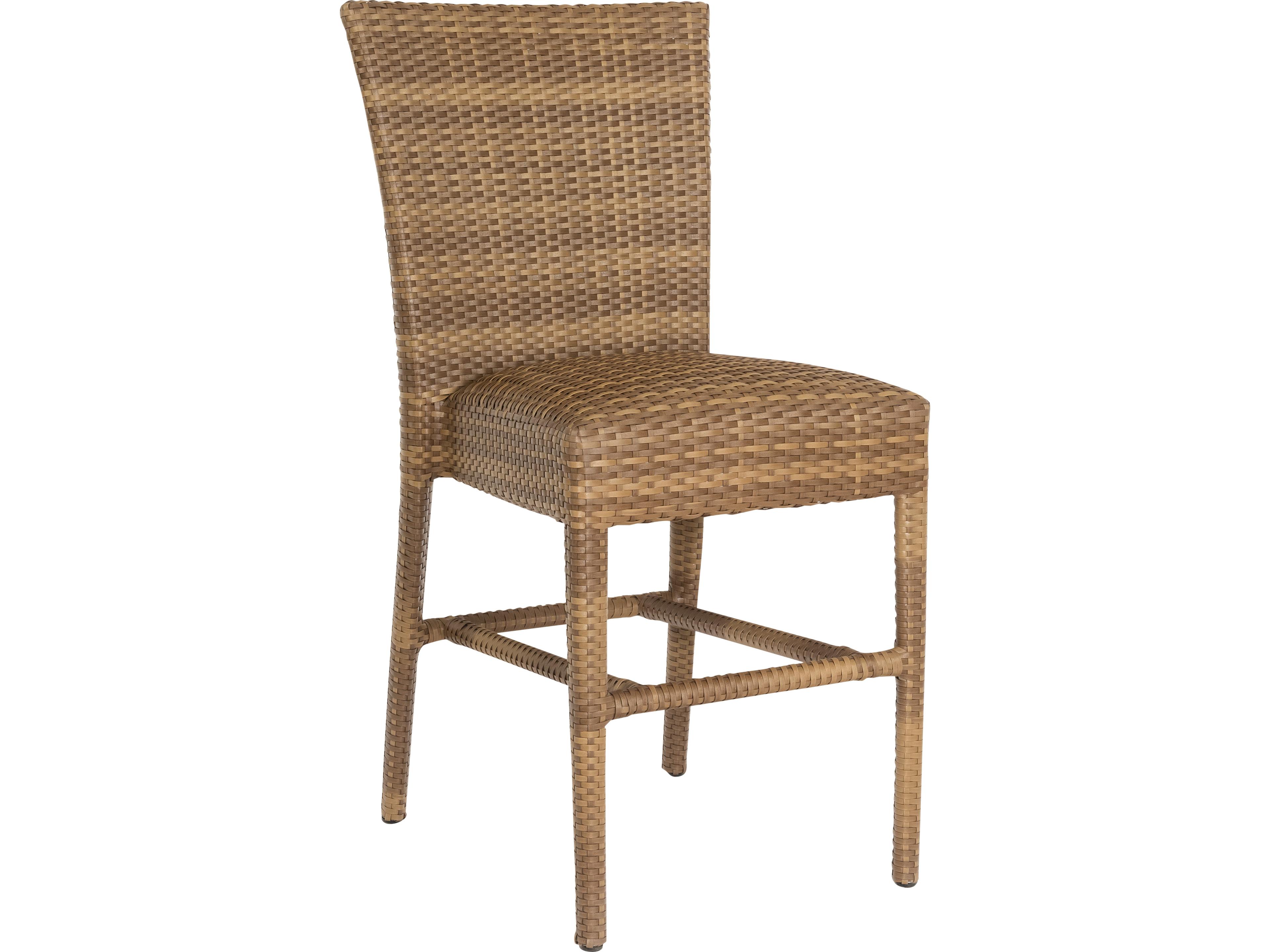 Woodard Whitecraft All Weather Wicker Padded Seat Outdoor Patio Counter Stool