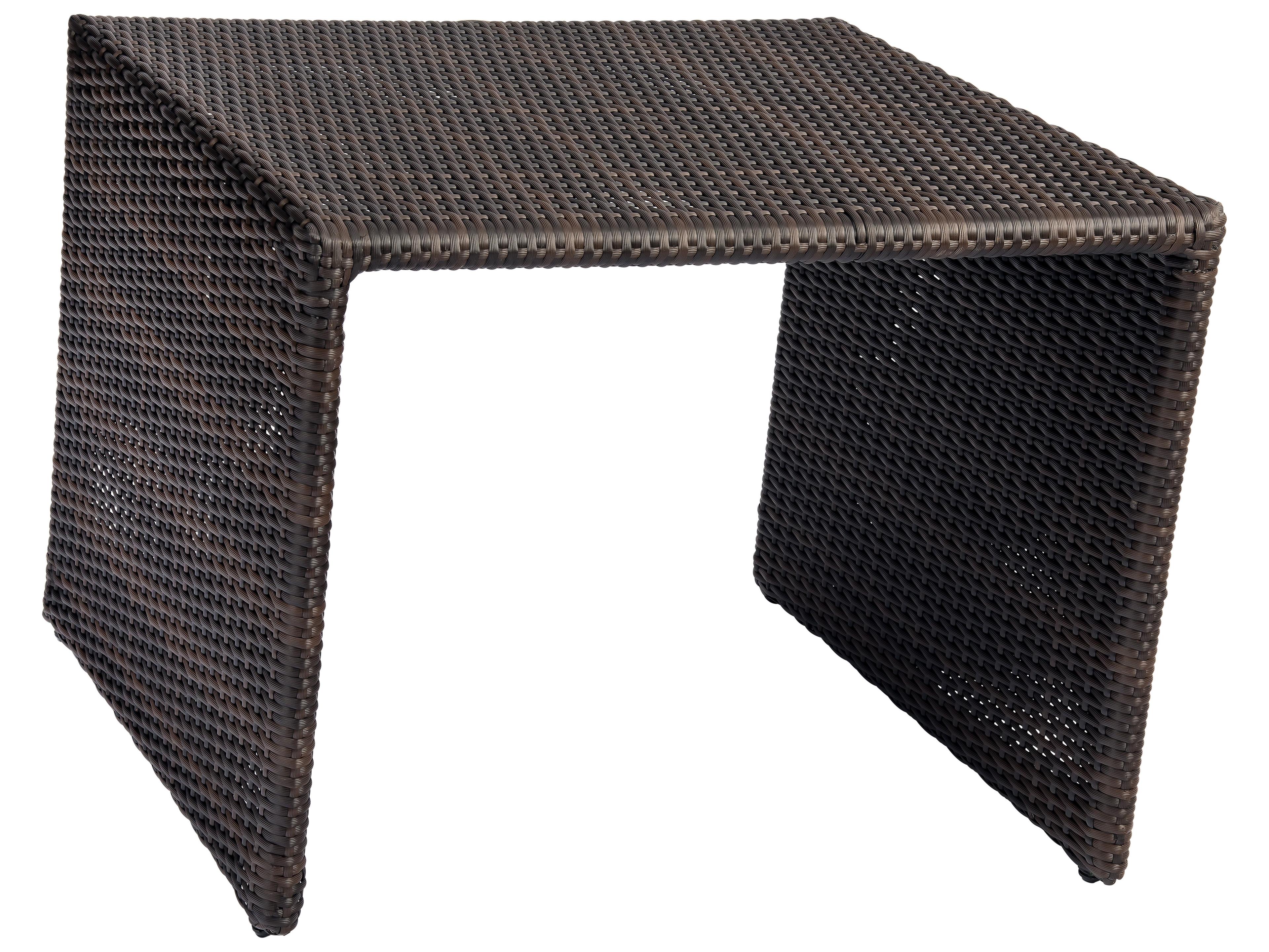 Woodard Whitecraft All Weather Wicker Rectangular Universal C Outdoor Patio End Table