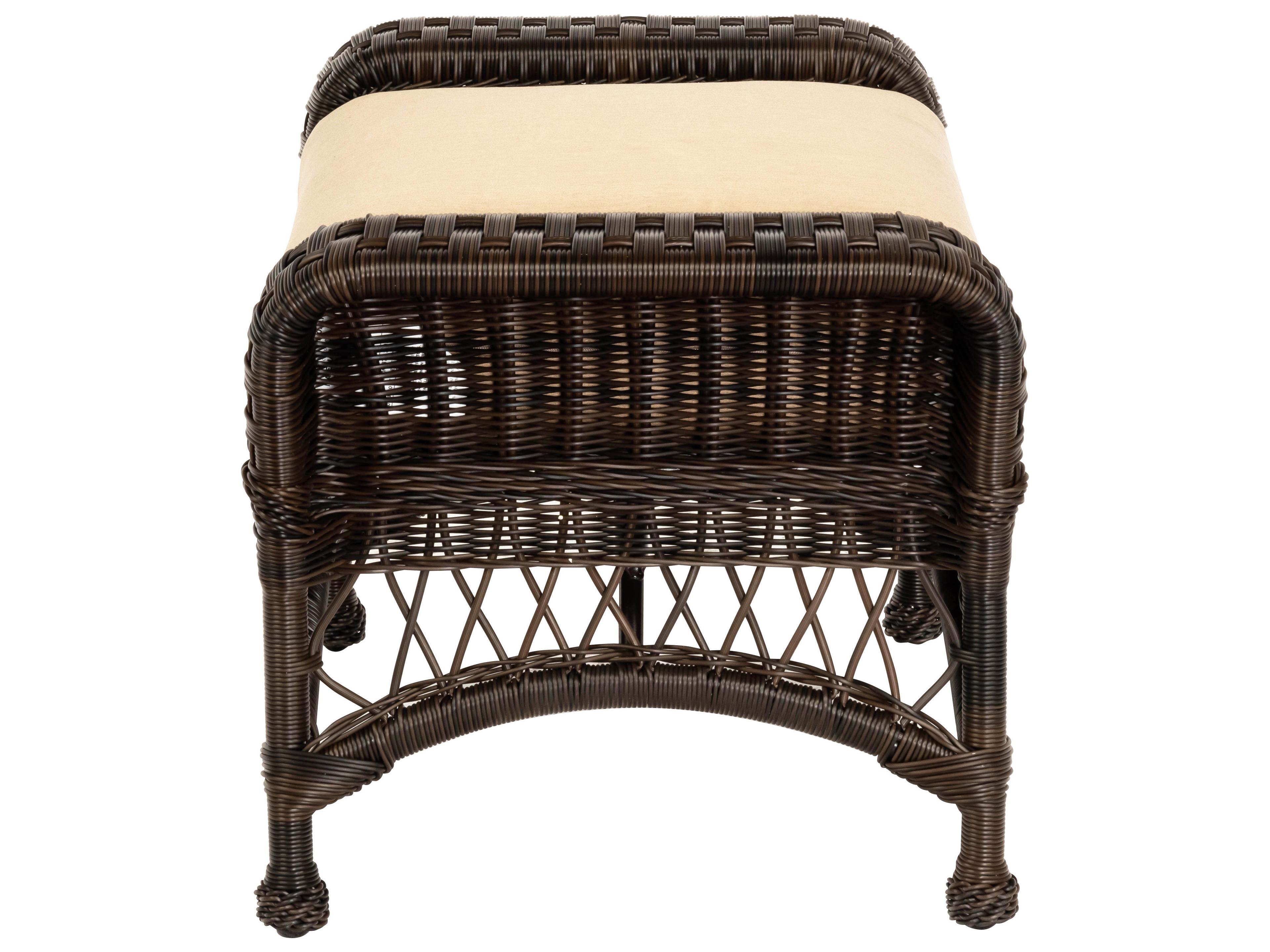 Woodard Whitecraft Sommerwind Wicker Outdoor Ottoman