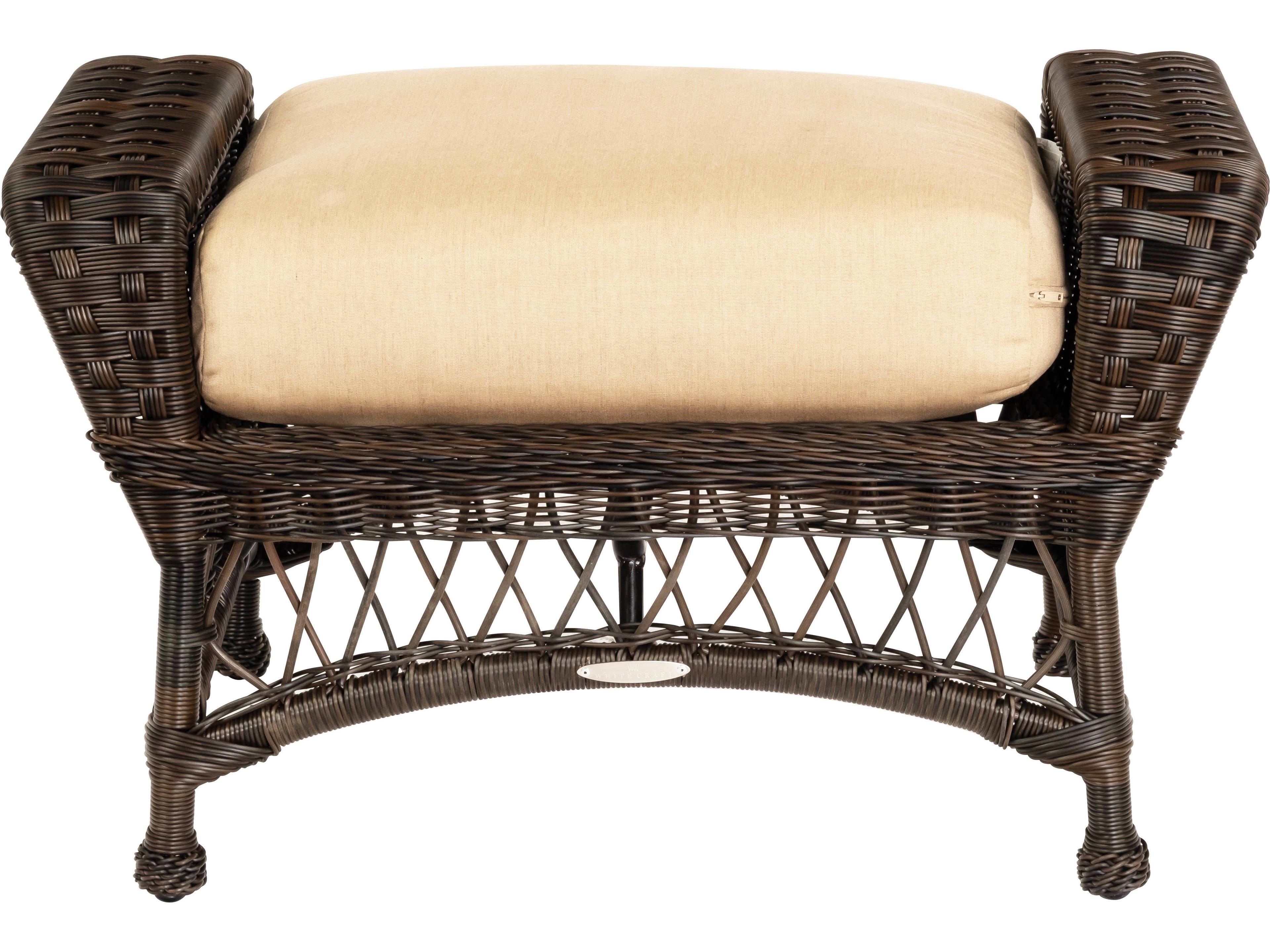 Woodard Whitecraft Sommerwind Wicker Outdoor Ottoman