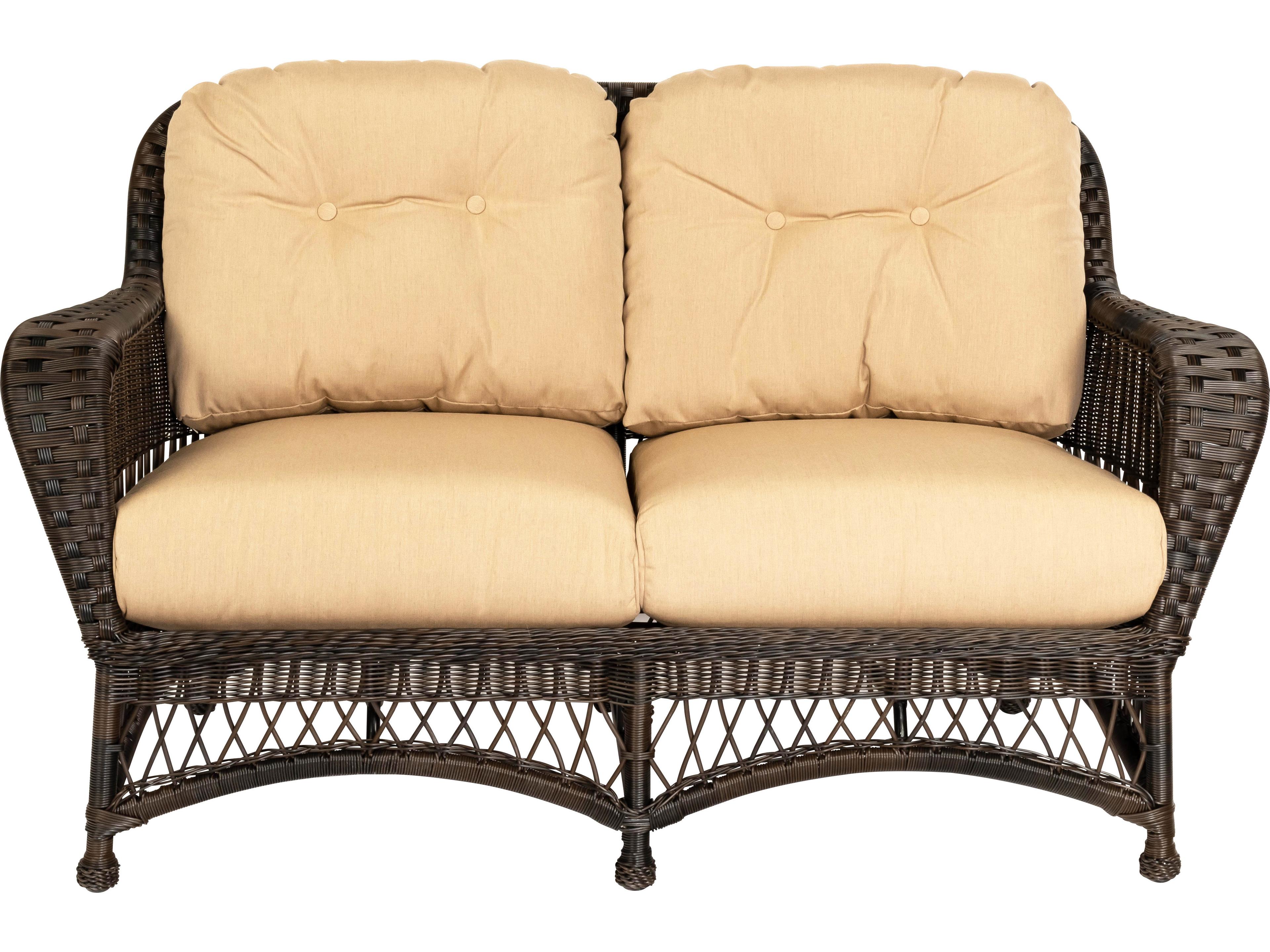 Woodard Whitecraft Sommerwind Wicker Patio Loveseat