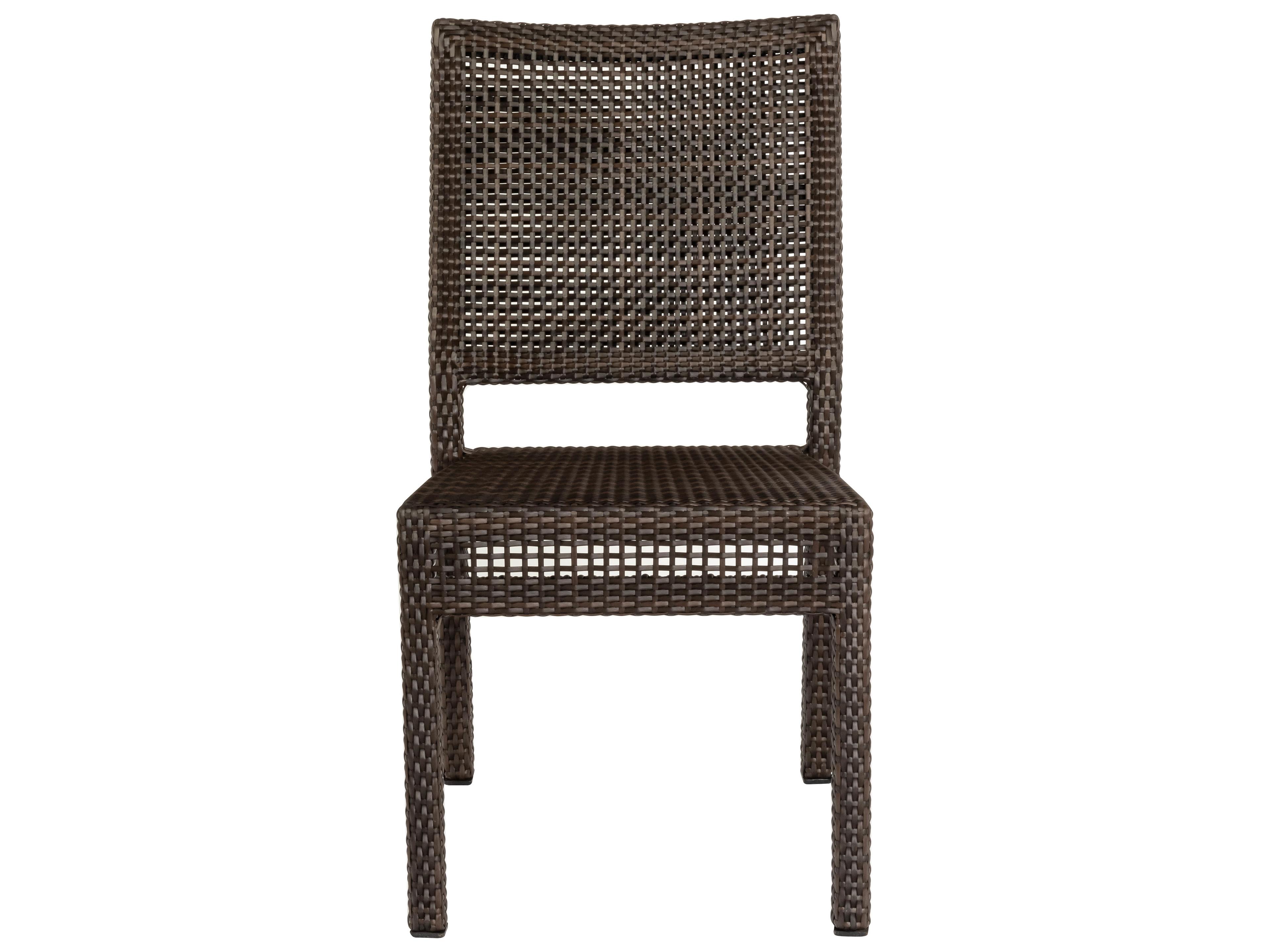 Woodard Whitecraft All Weather Wicker Miami Stackable Patio Dining Side Chair