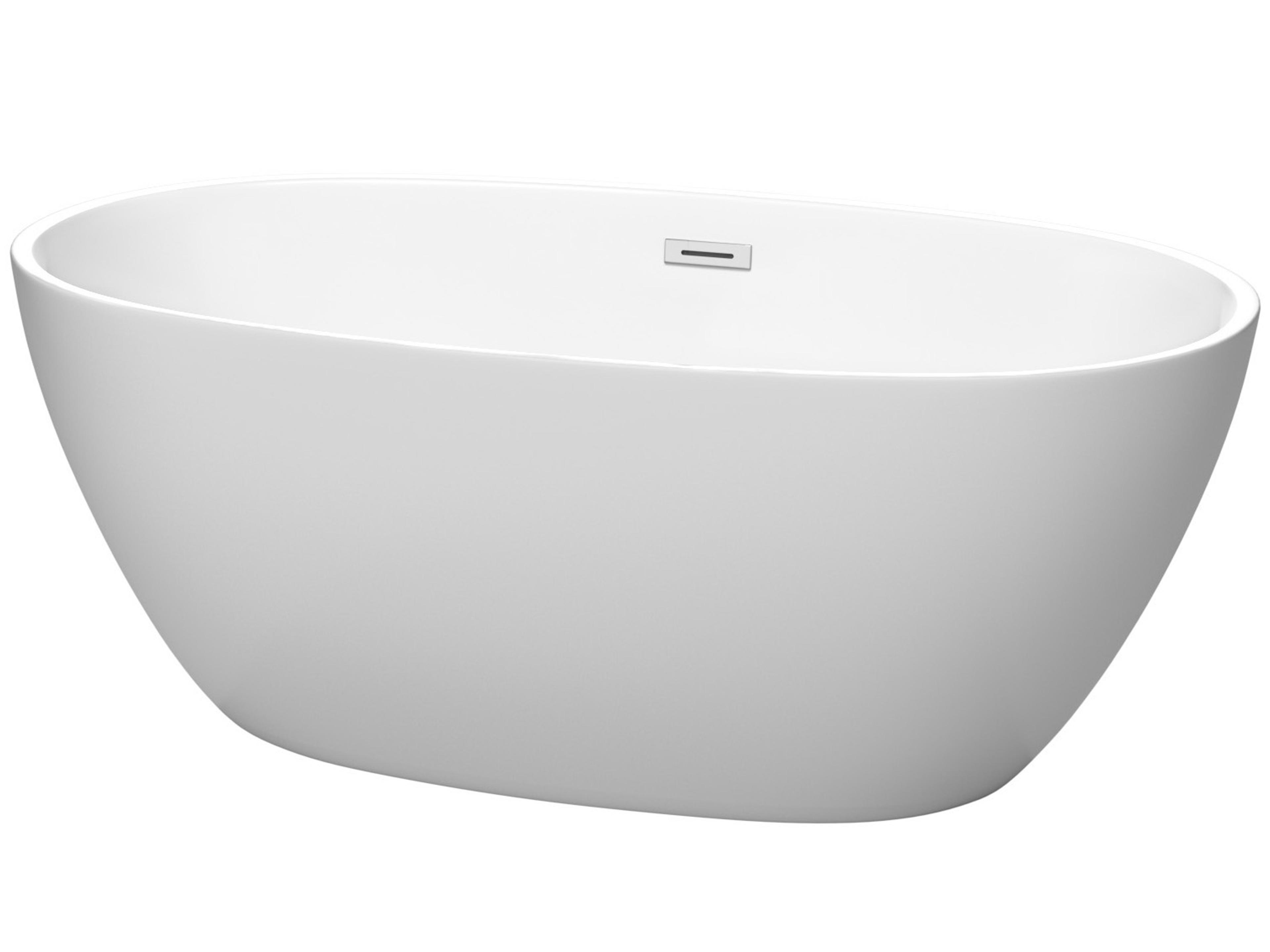 Juno Matte White Bathtub with Drain and Overflow