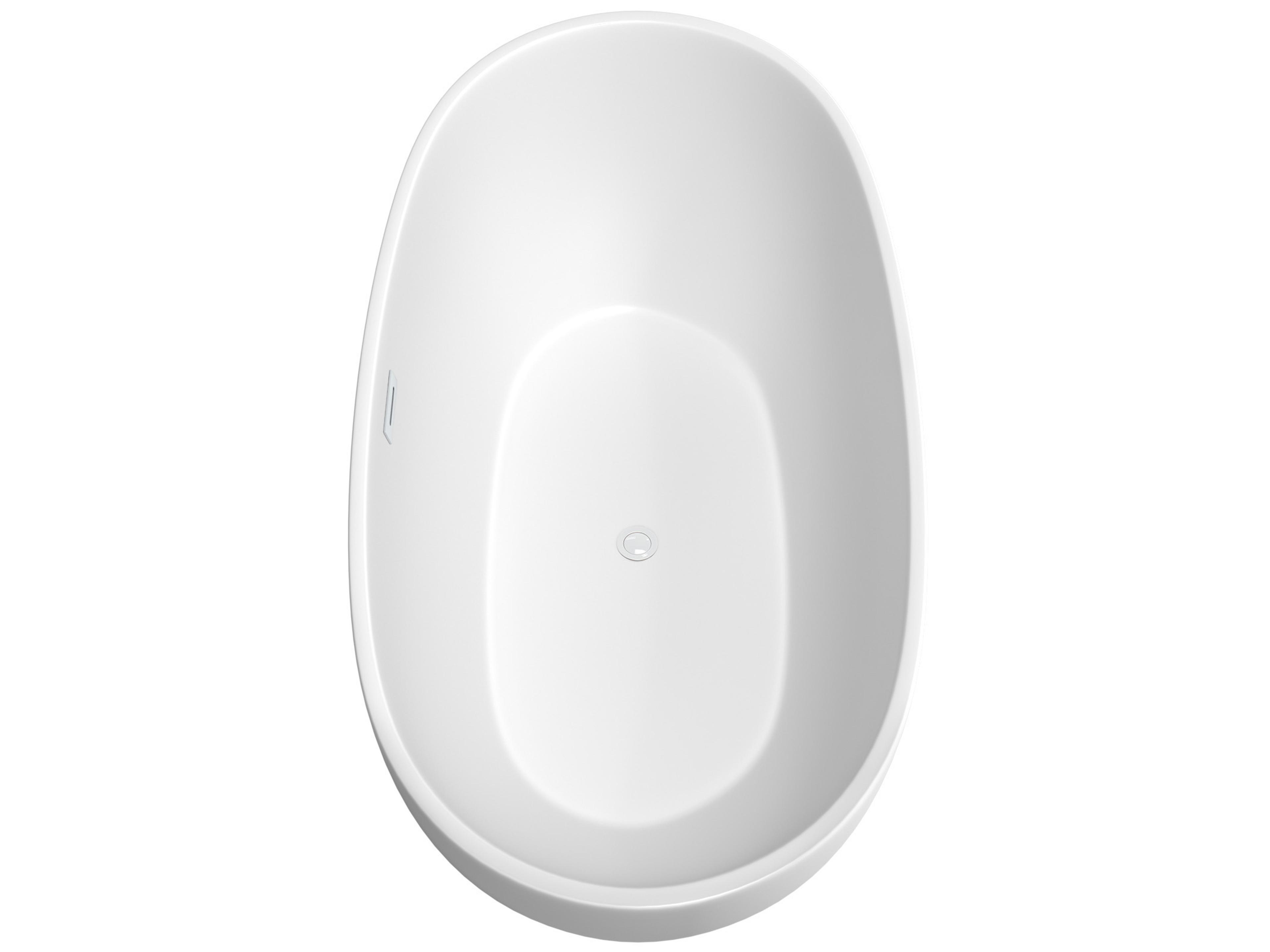 Wyndham Collection Juno Matte White Bathtub with Shiny White Trim and Floor Mounted Faucet