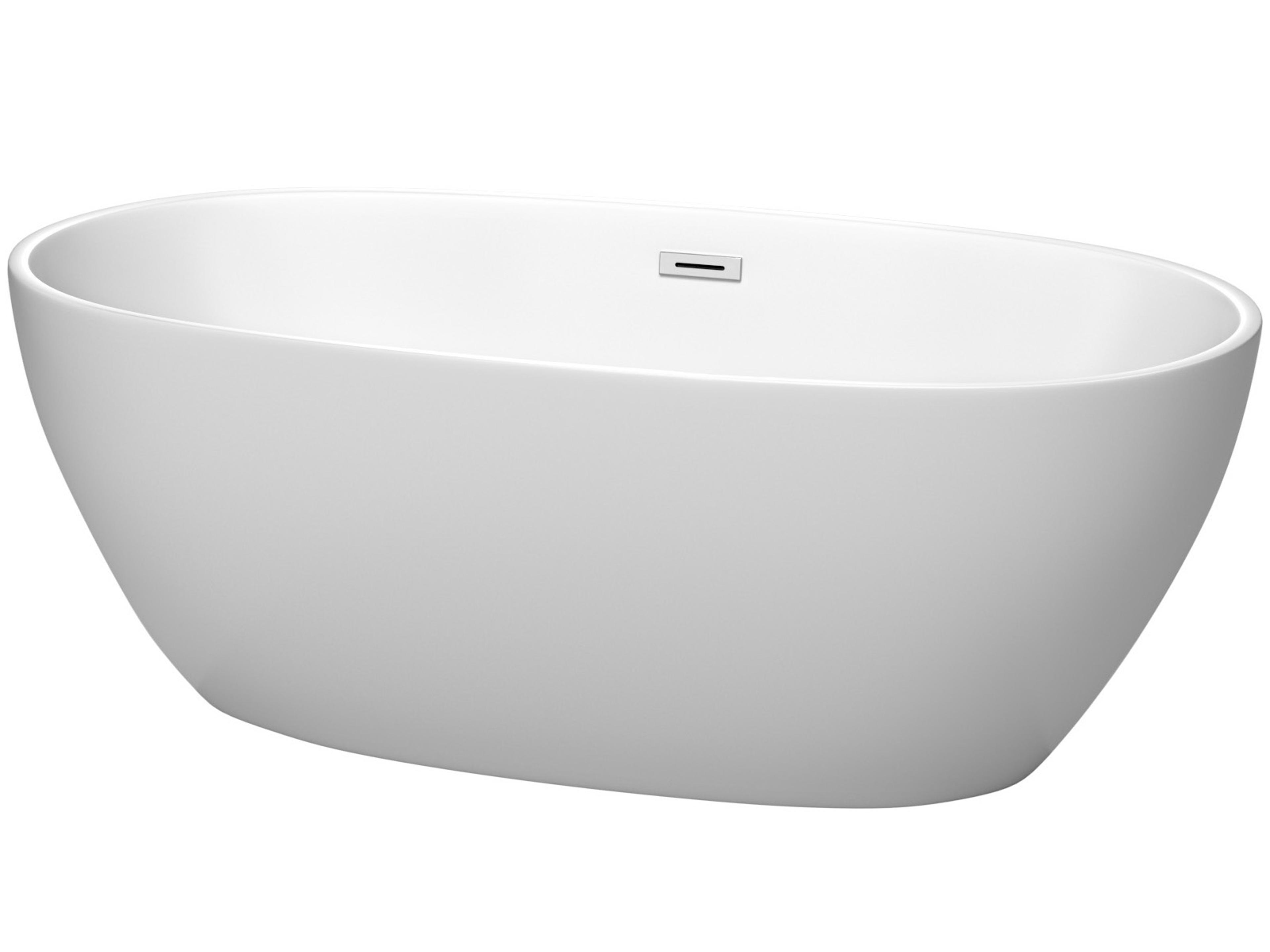 Juno Matte White Bathtub with Drain and Overflow