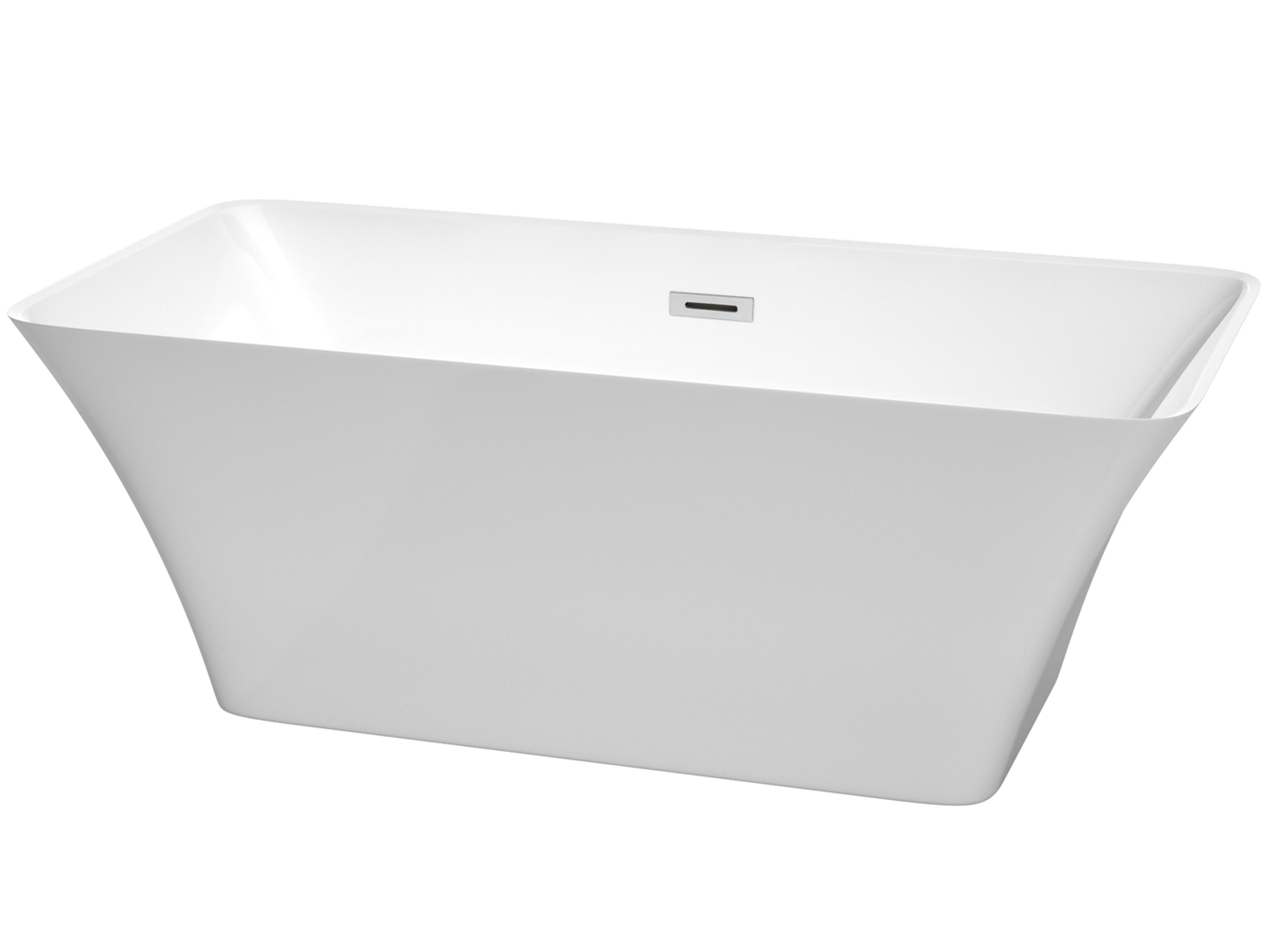 Tiffany White Bathtub with Drain and Overflow