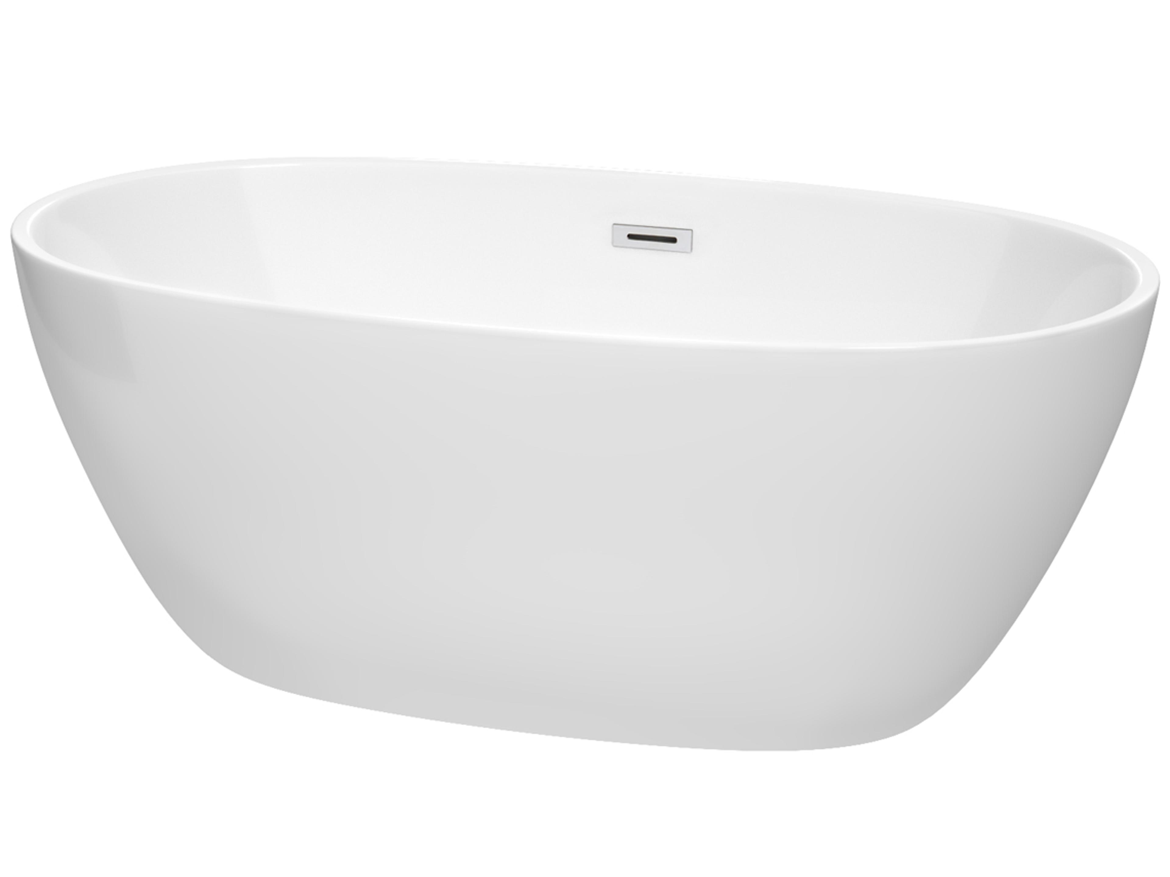 Juno White Bathtub with Drain and Overflow