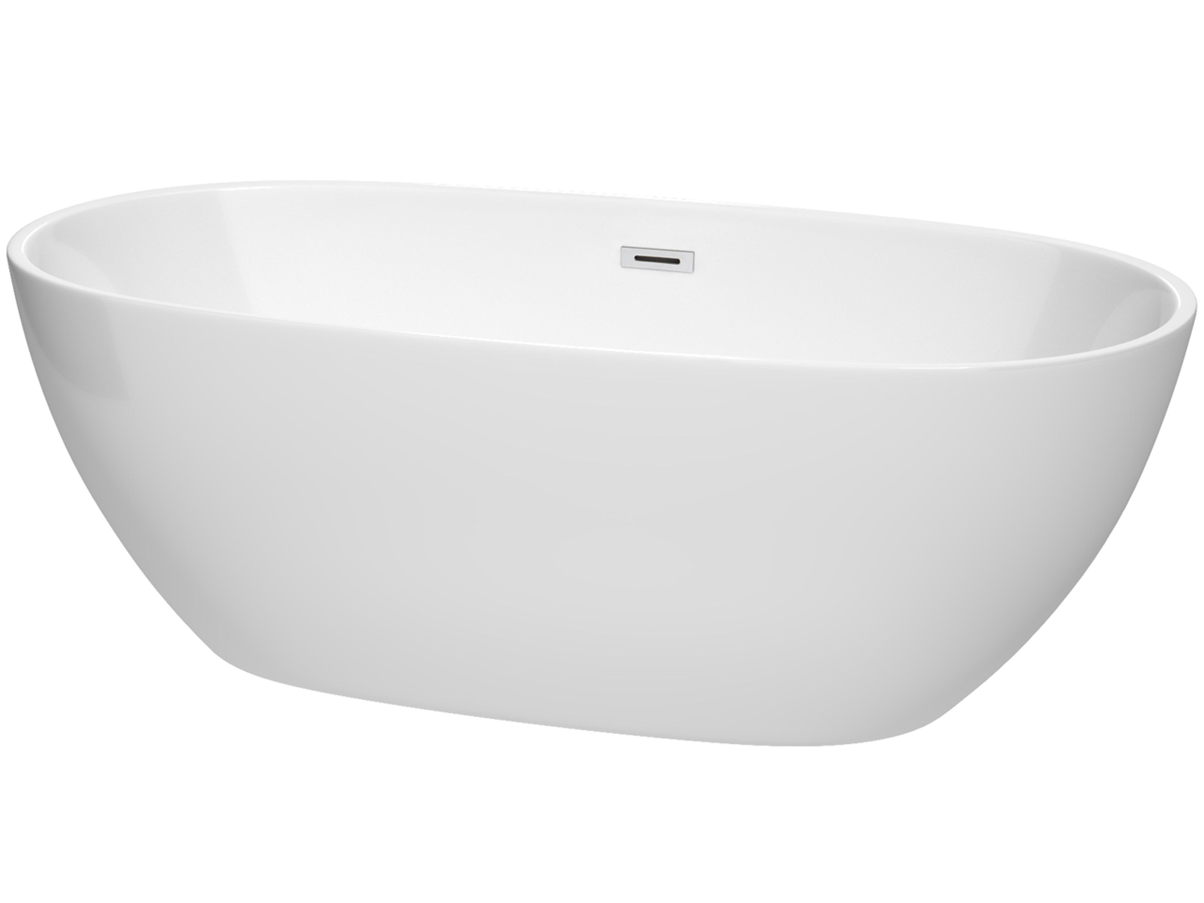 Juno White Bathtub with Drain and Overflow