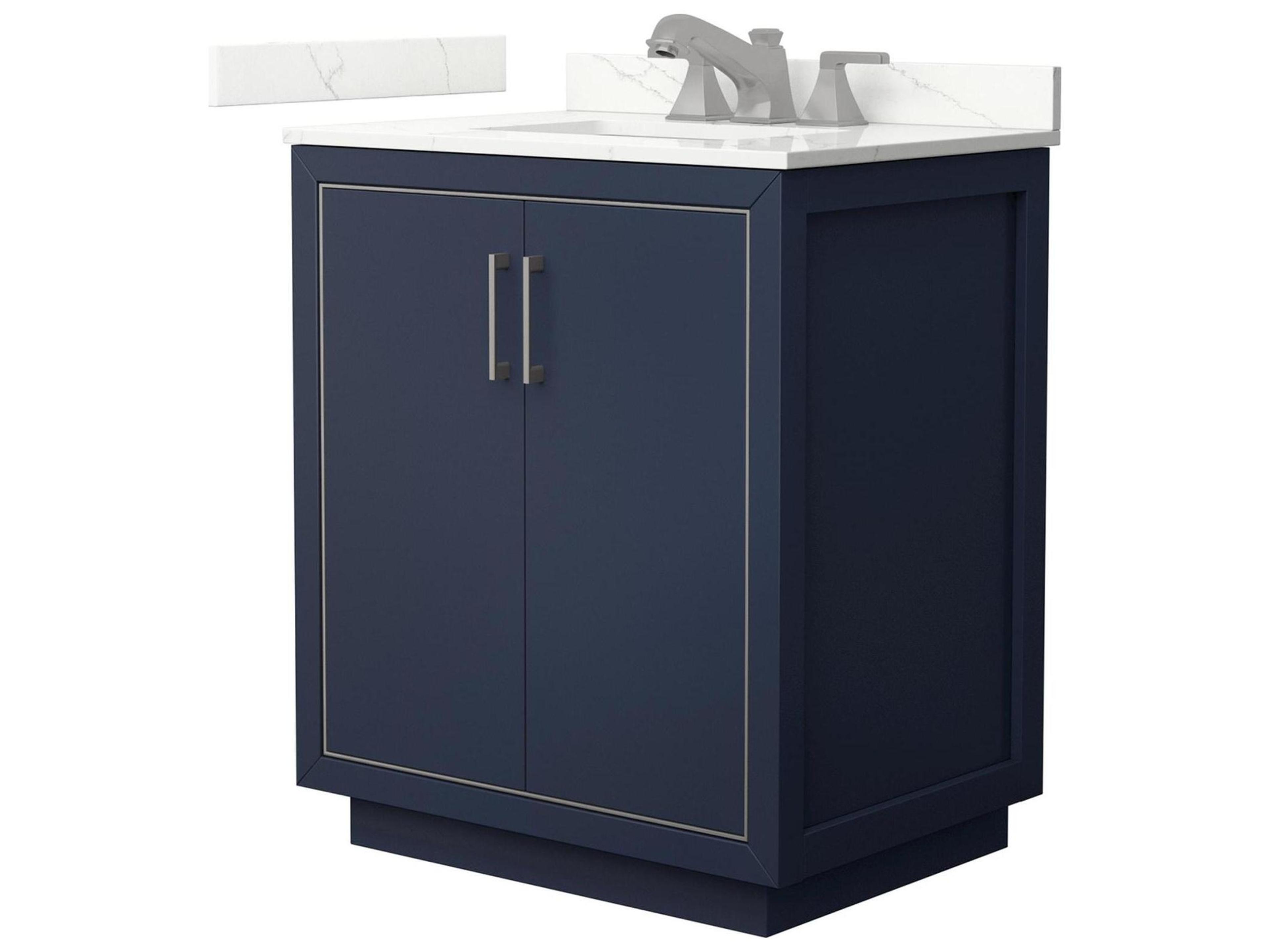Wyndham Collection Icon 30" Dark Blue Vanity
