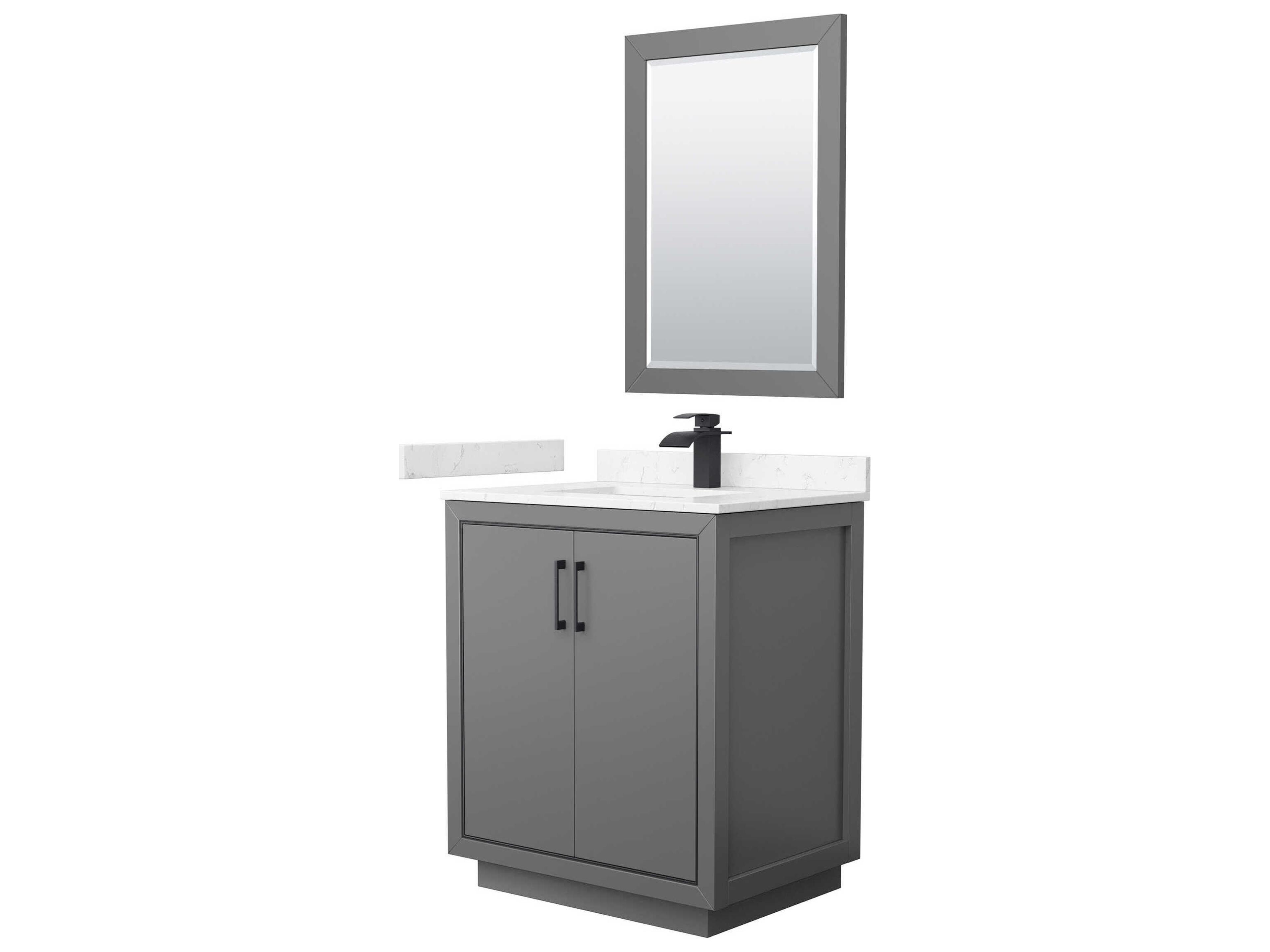 Icon 30" Dark Gray Vanity with 24" Mirror