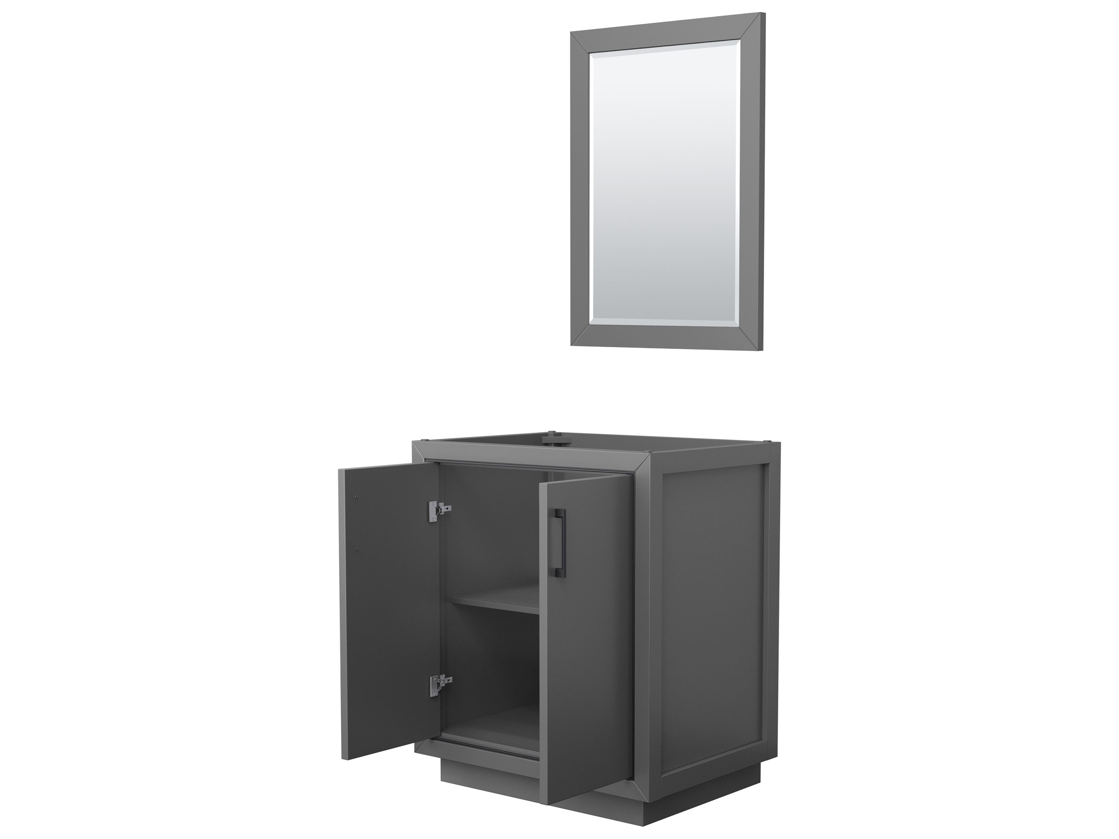 Wyndham Collection Icon 29" Dark Gray Vanity with 24" Mirror