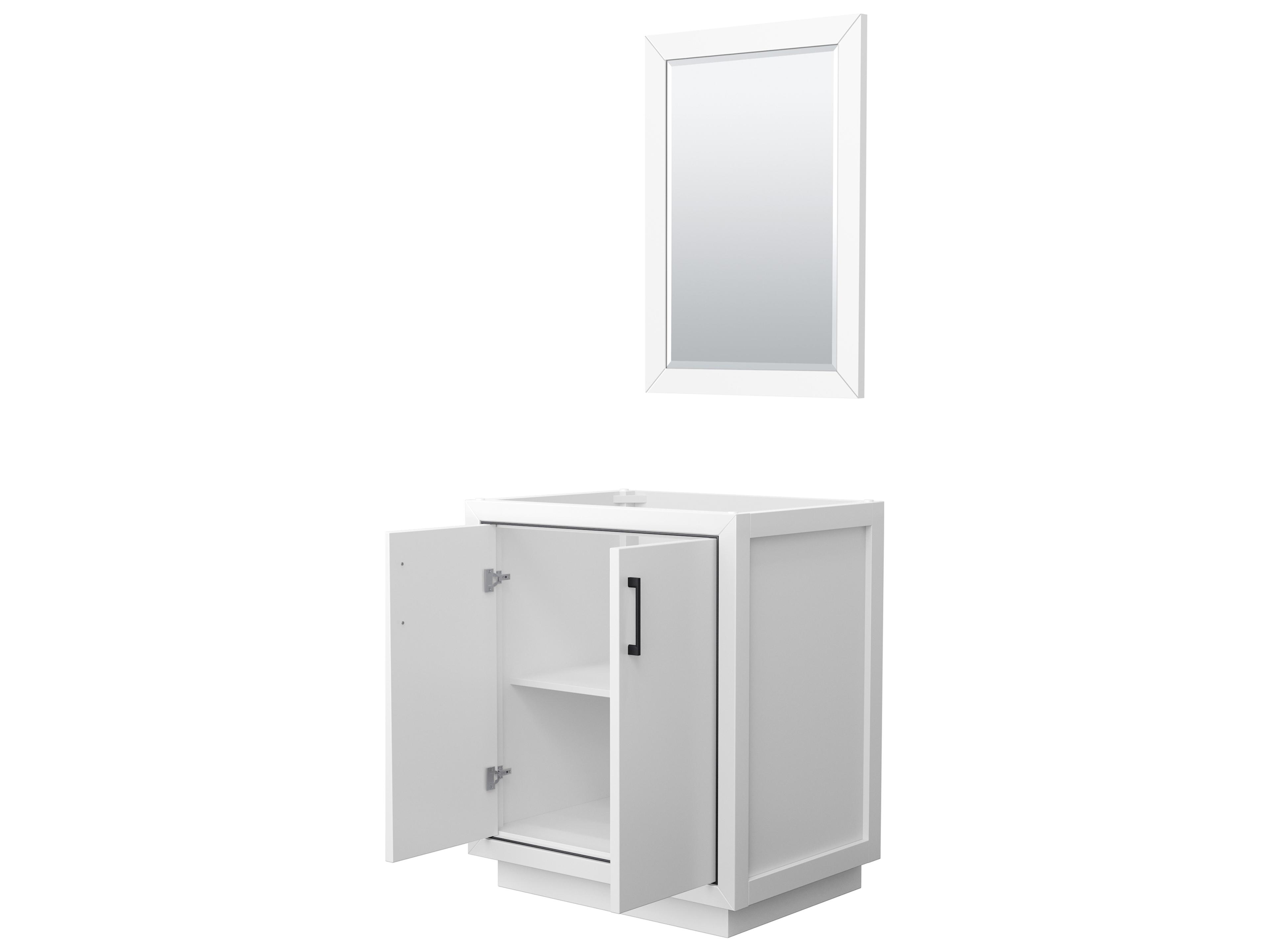 Wyndham Collection Icon 29" White Vanity with 24" Mirror