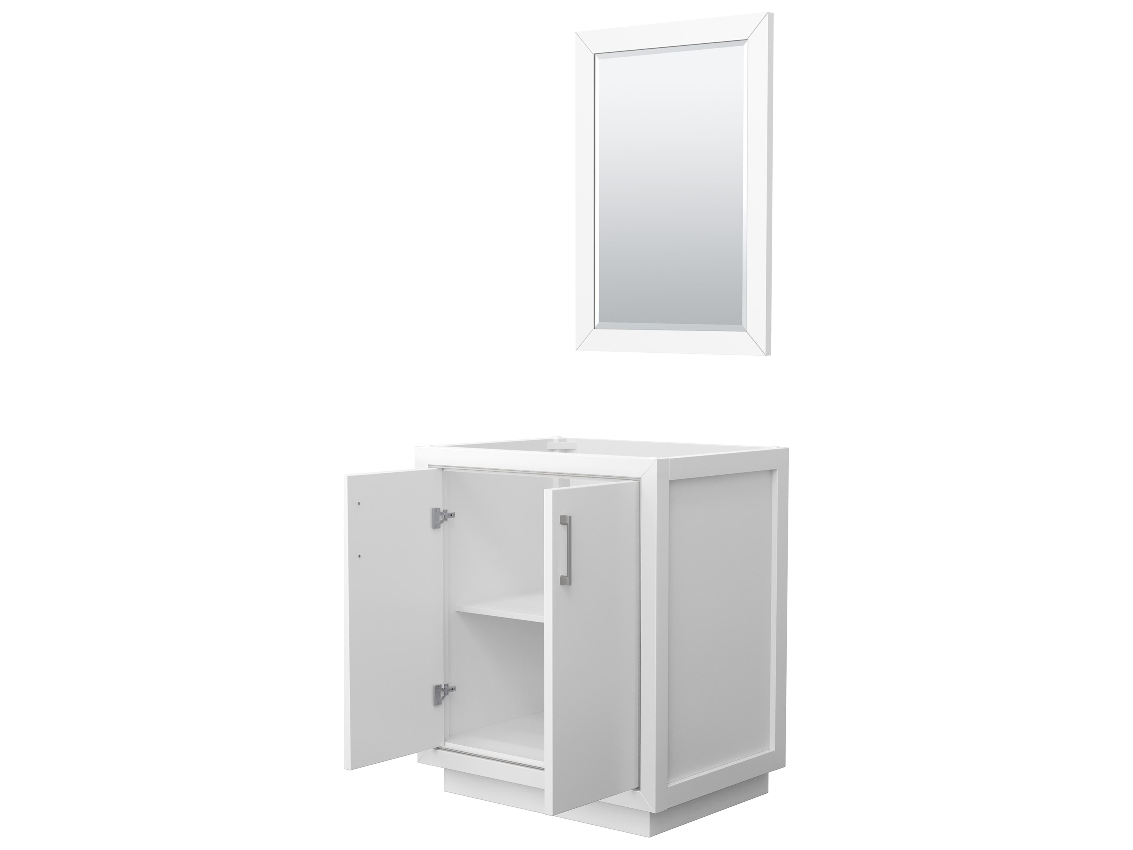Wyndham Collection Icon 29" White Vanity with 24" Mirror