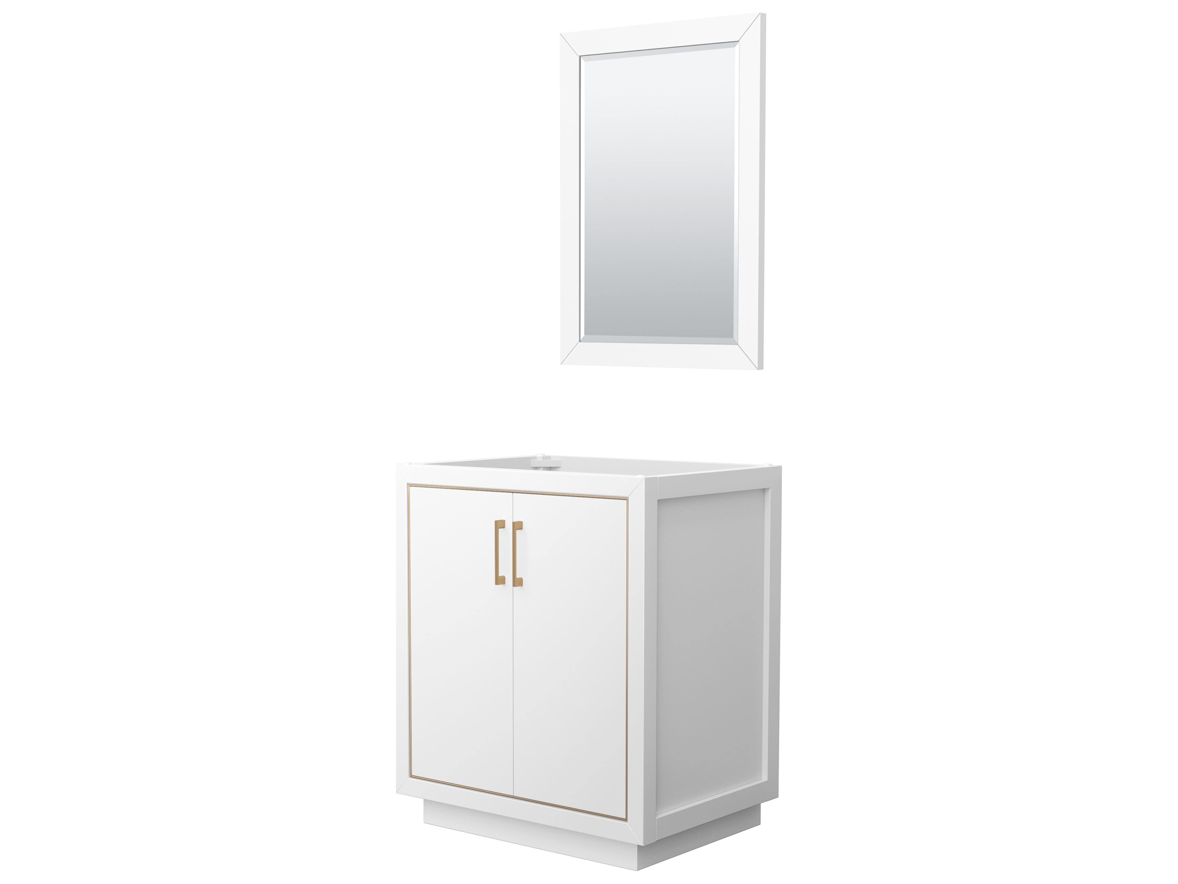 Wyndham Collection Icon 29" White Vanity with 24" Mirror