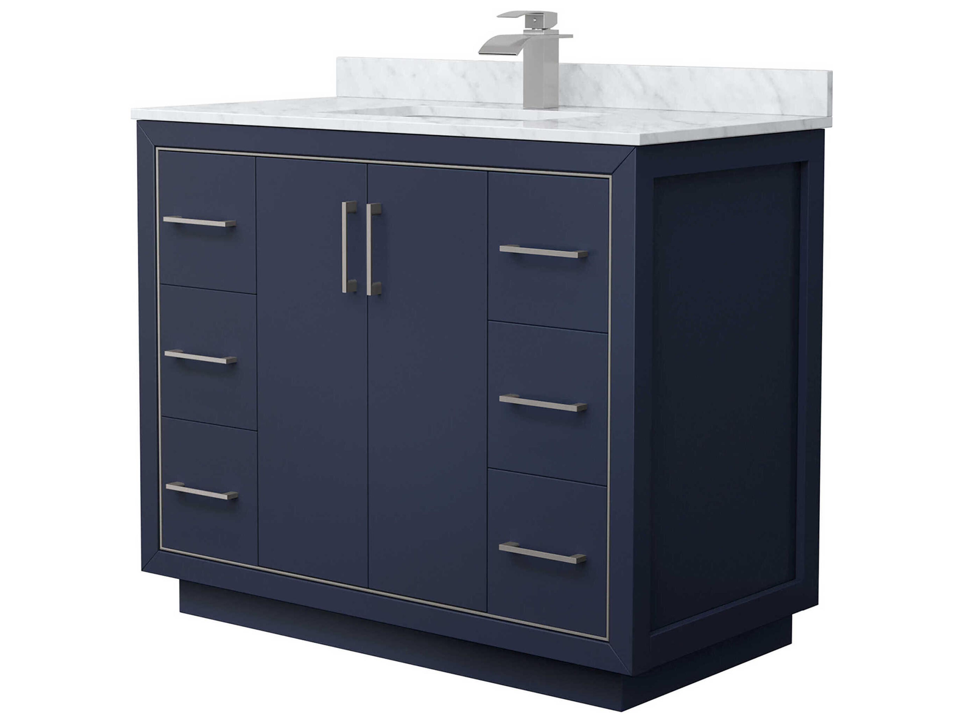 Wyndham Collection Icon 42" Dark Blue Vanity
