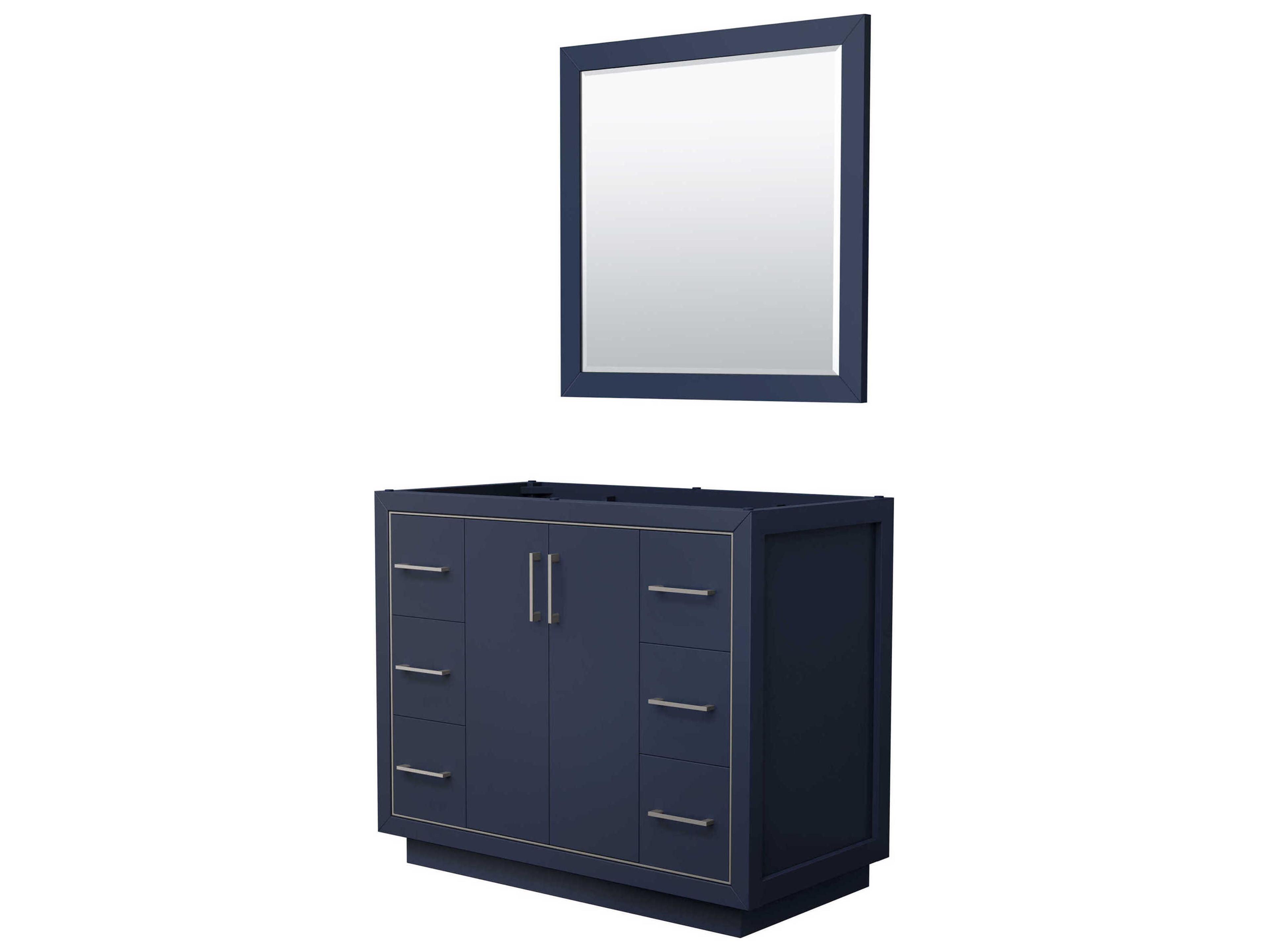 Icon 42" Dark Blue Vanity with 34" Mirror
