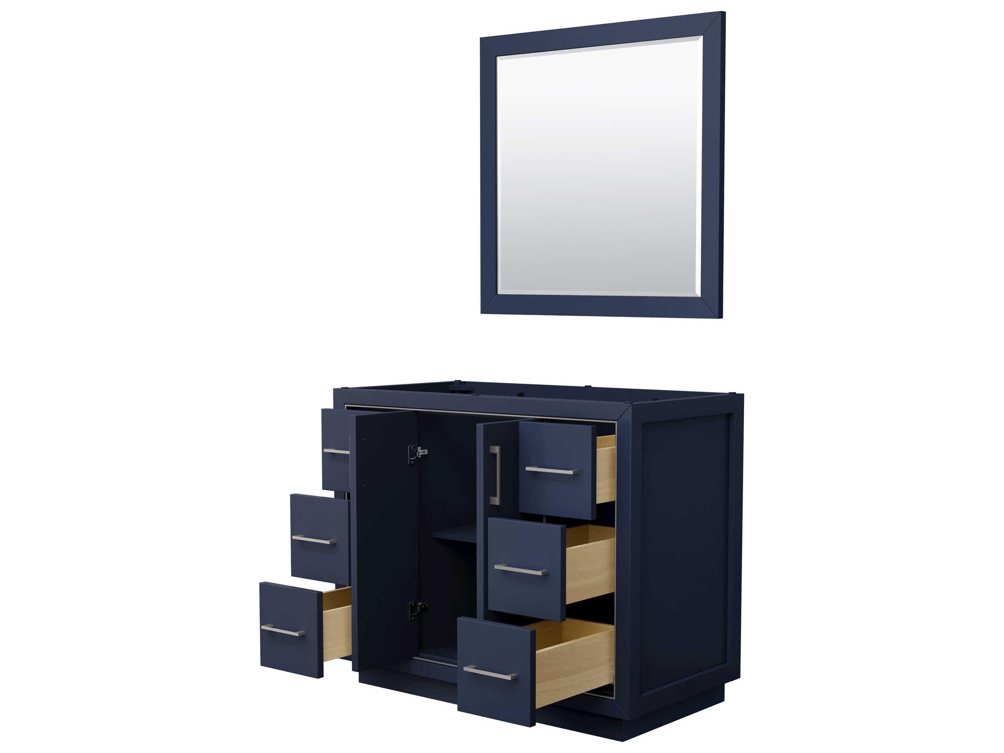 Wyndham Collection Icon 42" Dark Blue Vanity with 34" Mirror