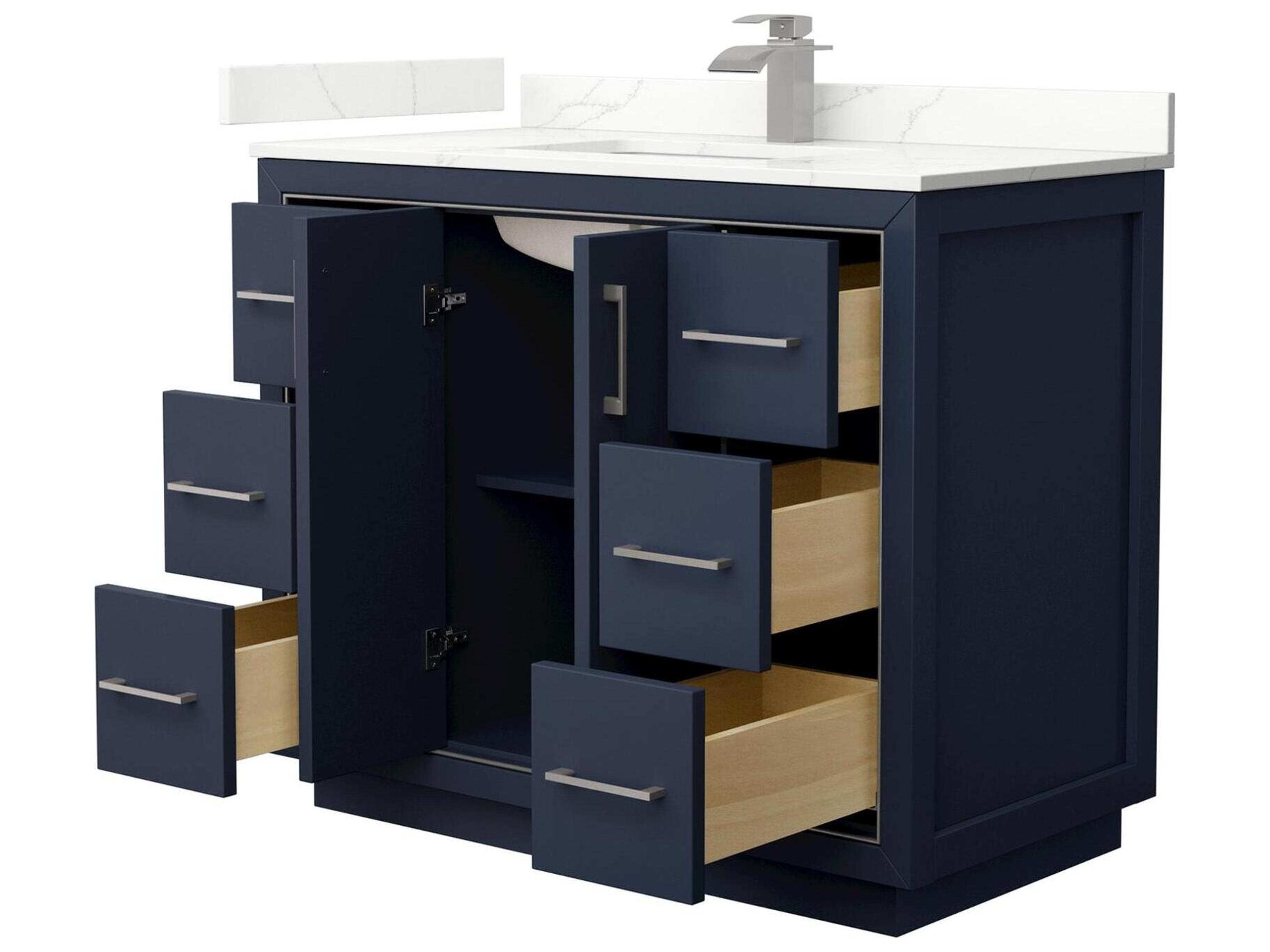 Wyndham Collection Icon 42" Dark Blue Vanity