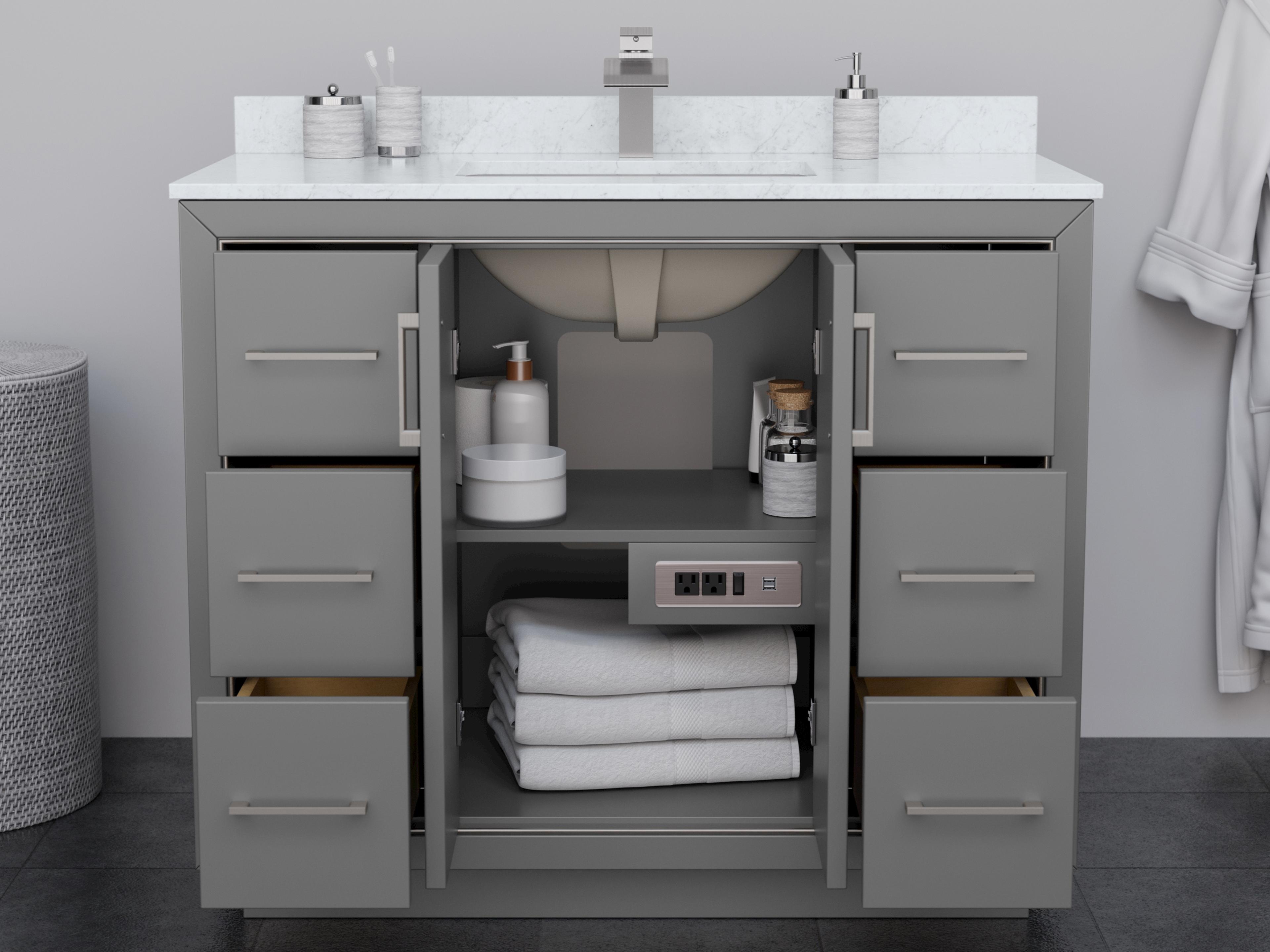 Wyndham Collection Icon 41" Dark Gray Vanity