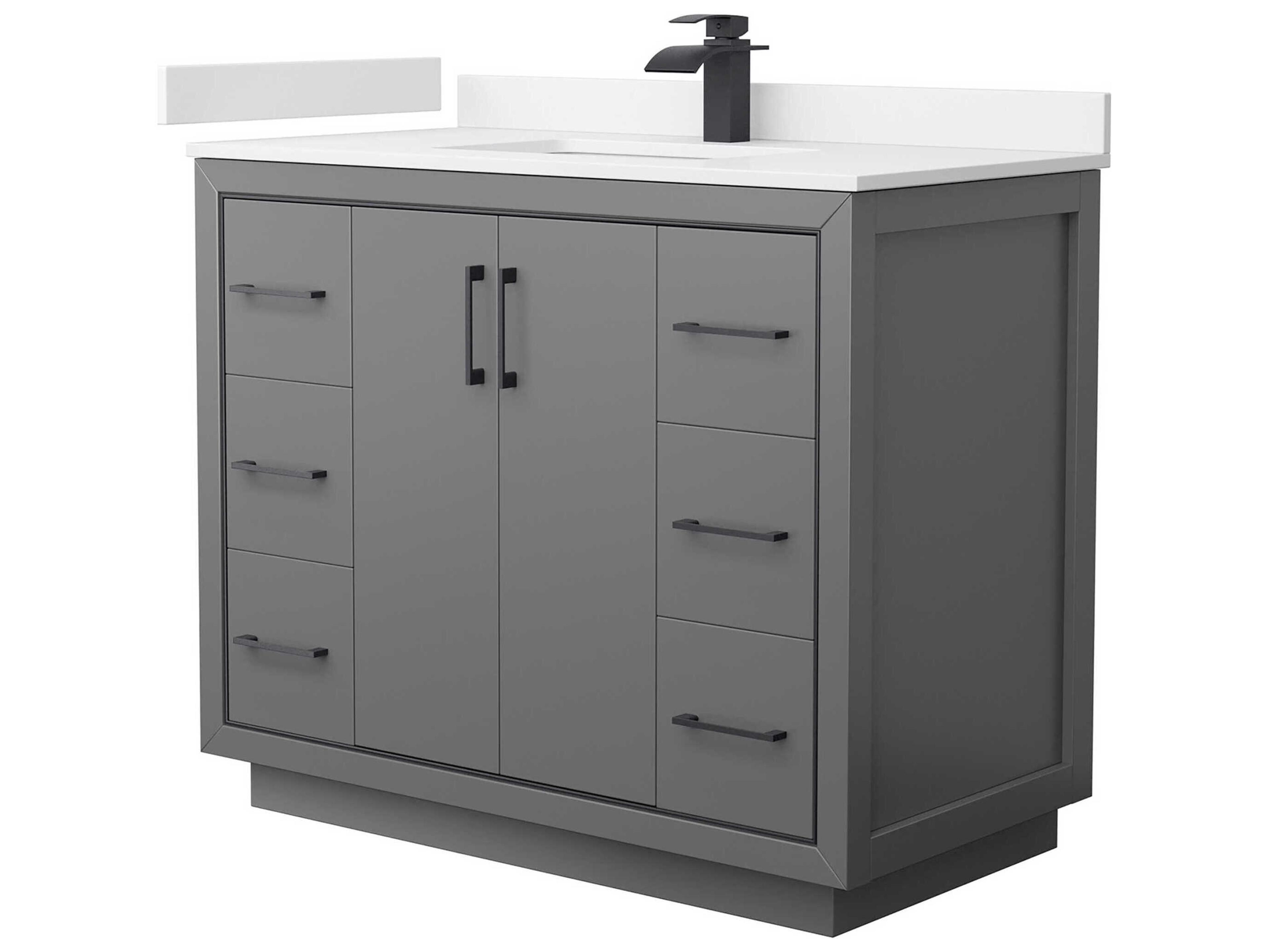 Wyndham Collection Icon 42" Dark Gray Vanity