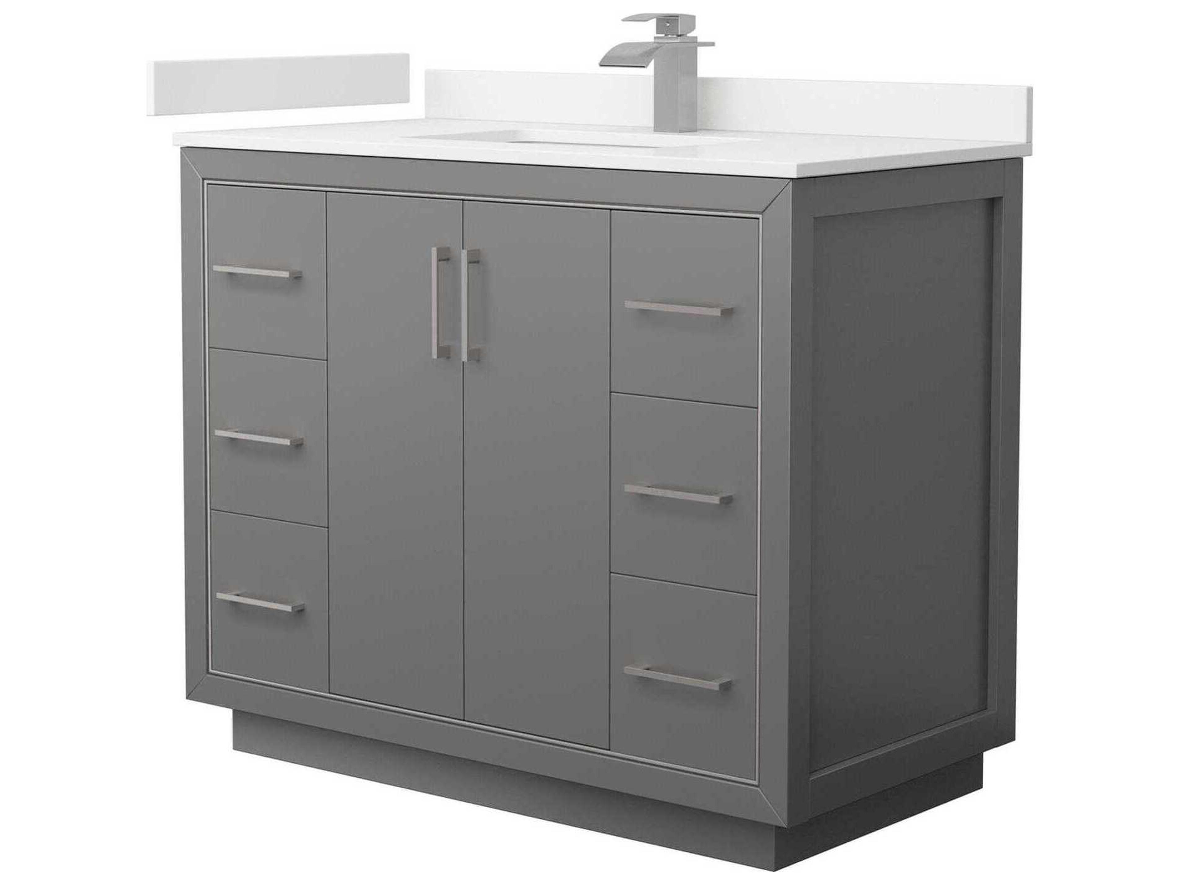 Wyndham Collection Icon 42" Dark Gray Vanity