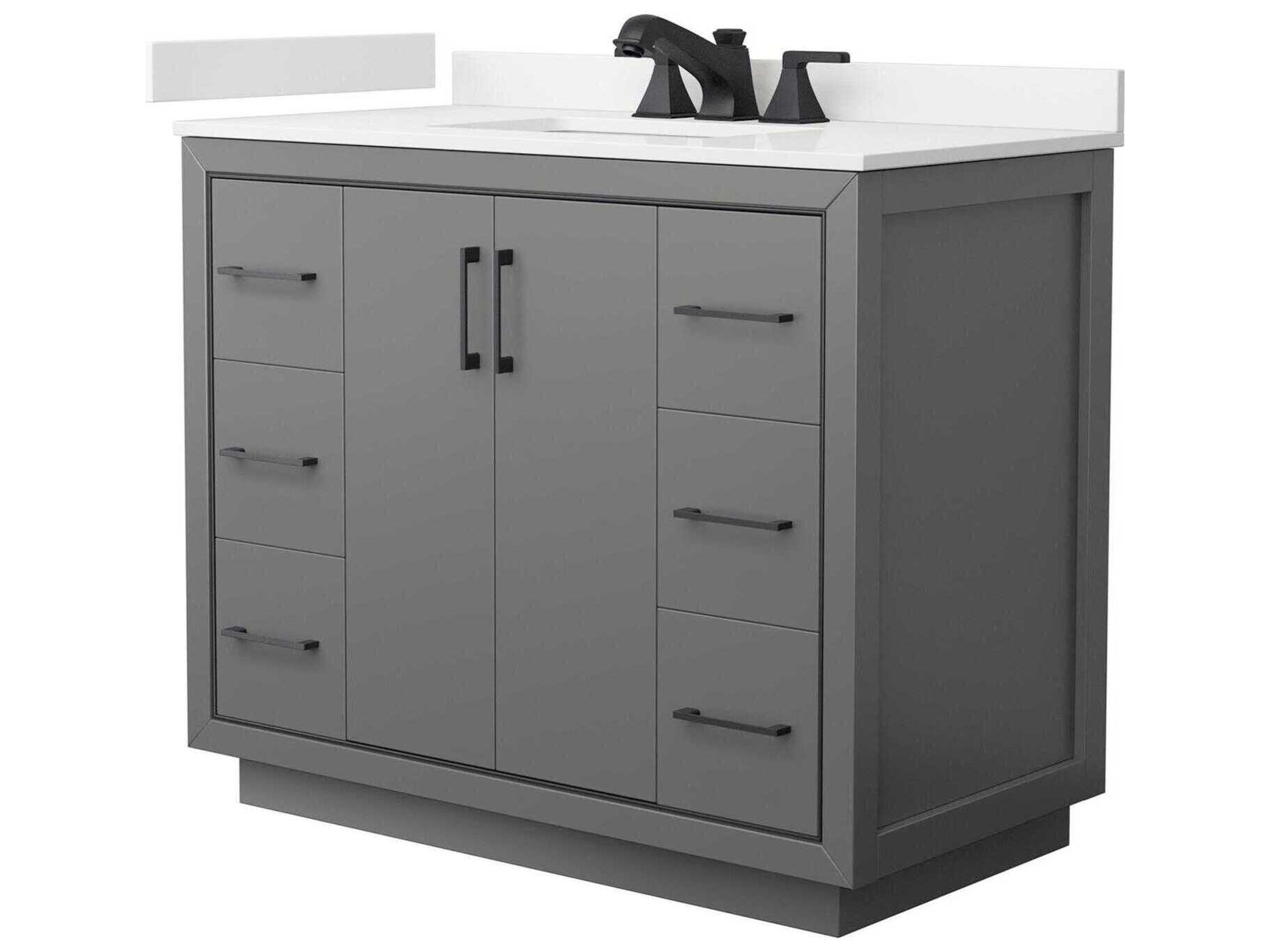 Wyndham Collection Icon 42" Dark Gray Vanity