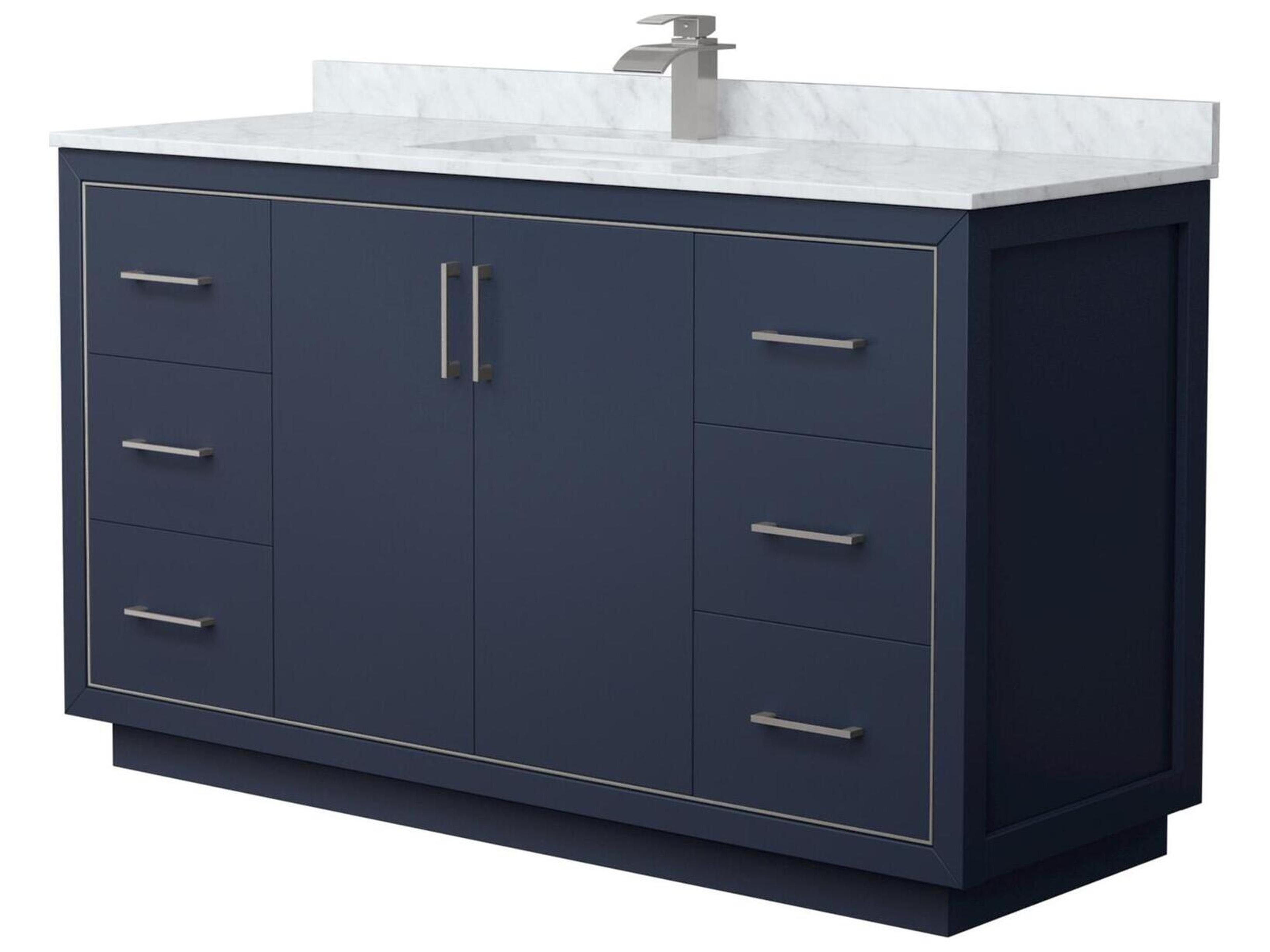 Wyndham Collection Icon 60" Dark Blue Vanity