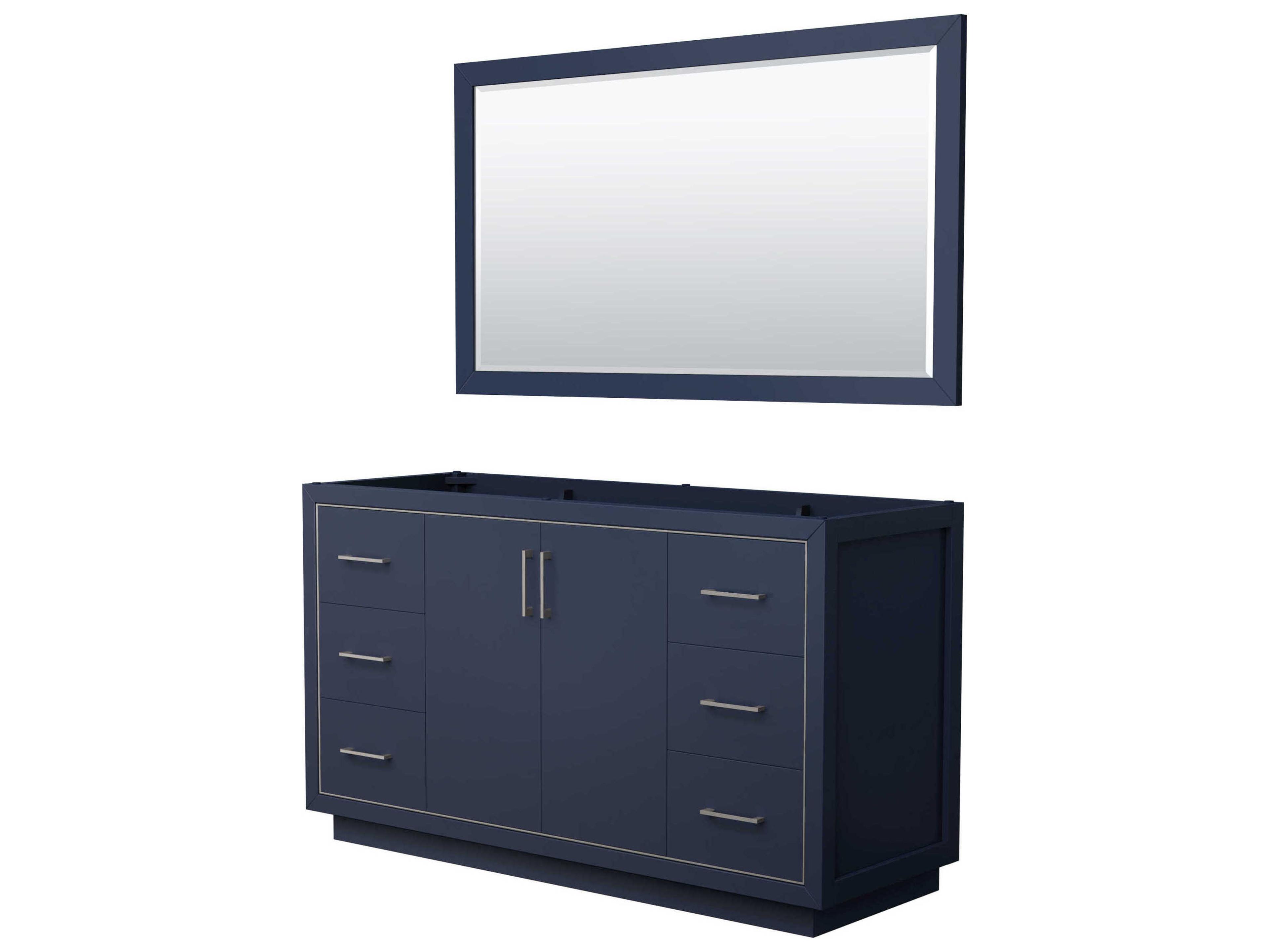 Icon 59" Dark Blue Vanity with 58" Mirror