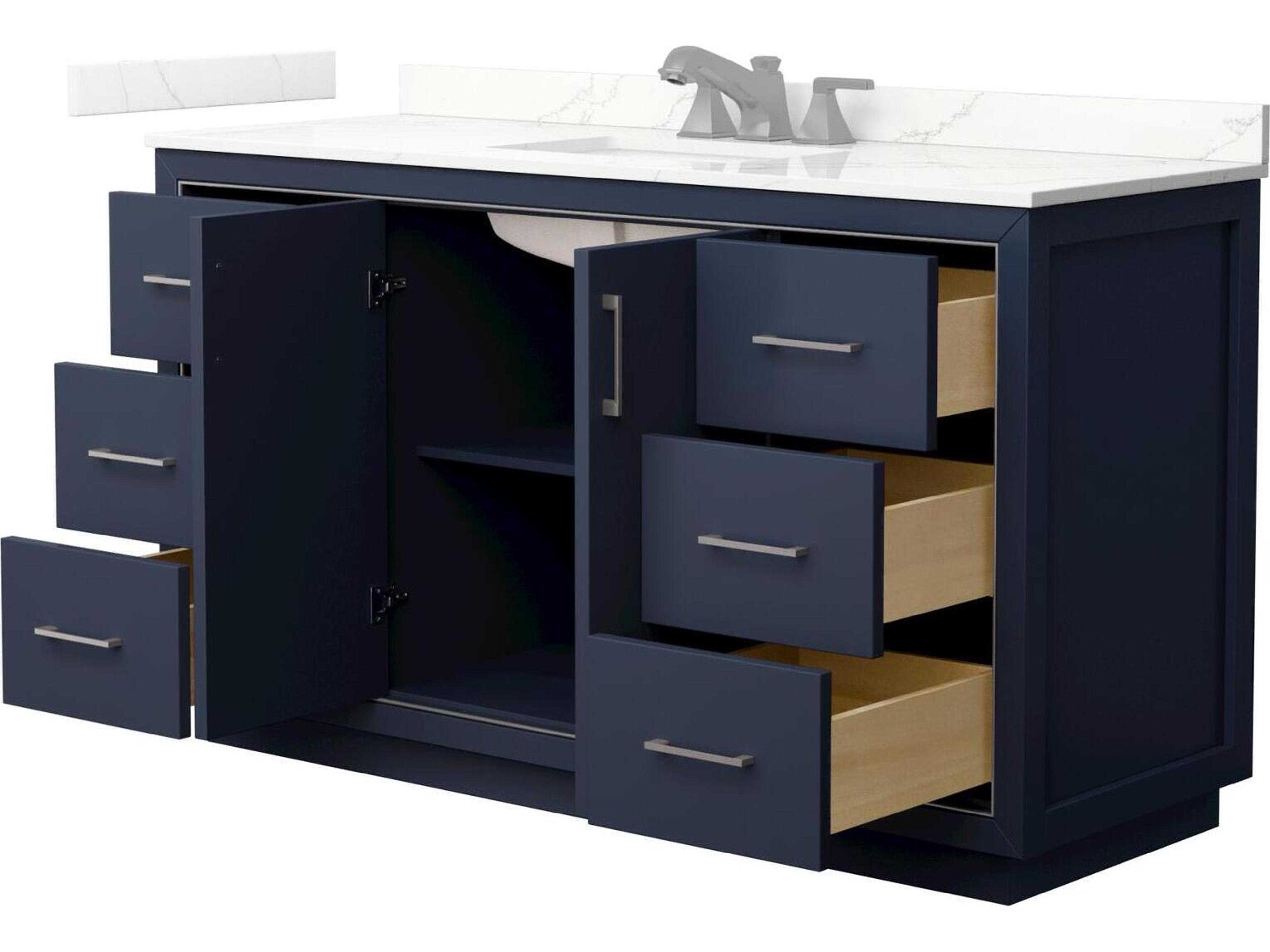 Wyndham Collection Icon 60" Dark Blue Vanity