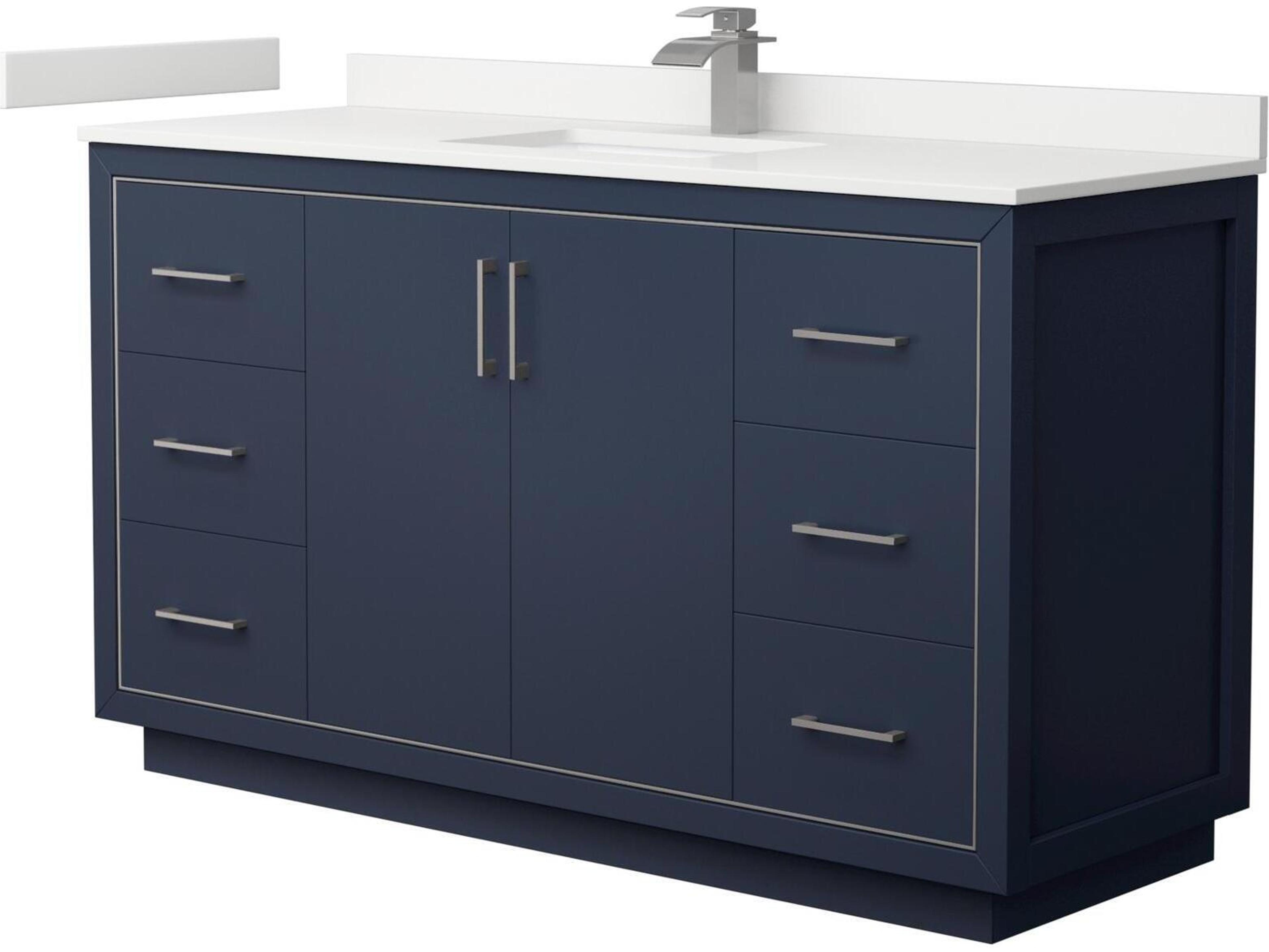 Wyndham Collection Icon 60" Dark Blue Vanity