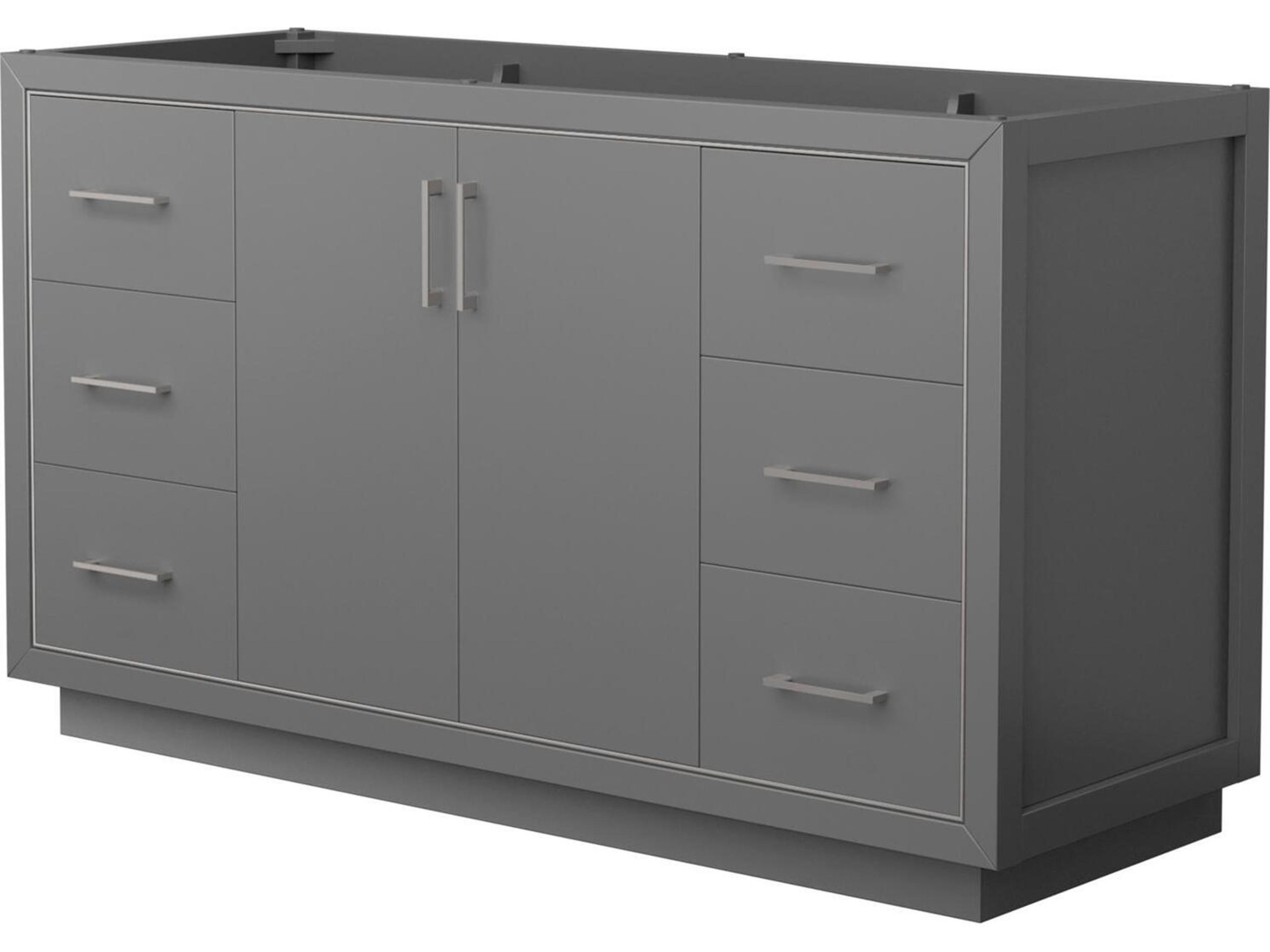 Wyndham Collection Icon 59" Dark Gray Vanity