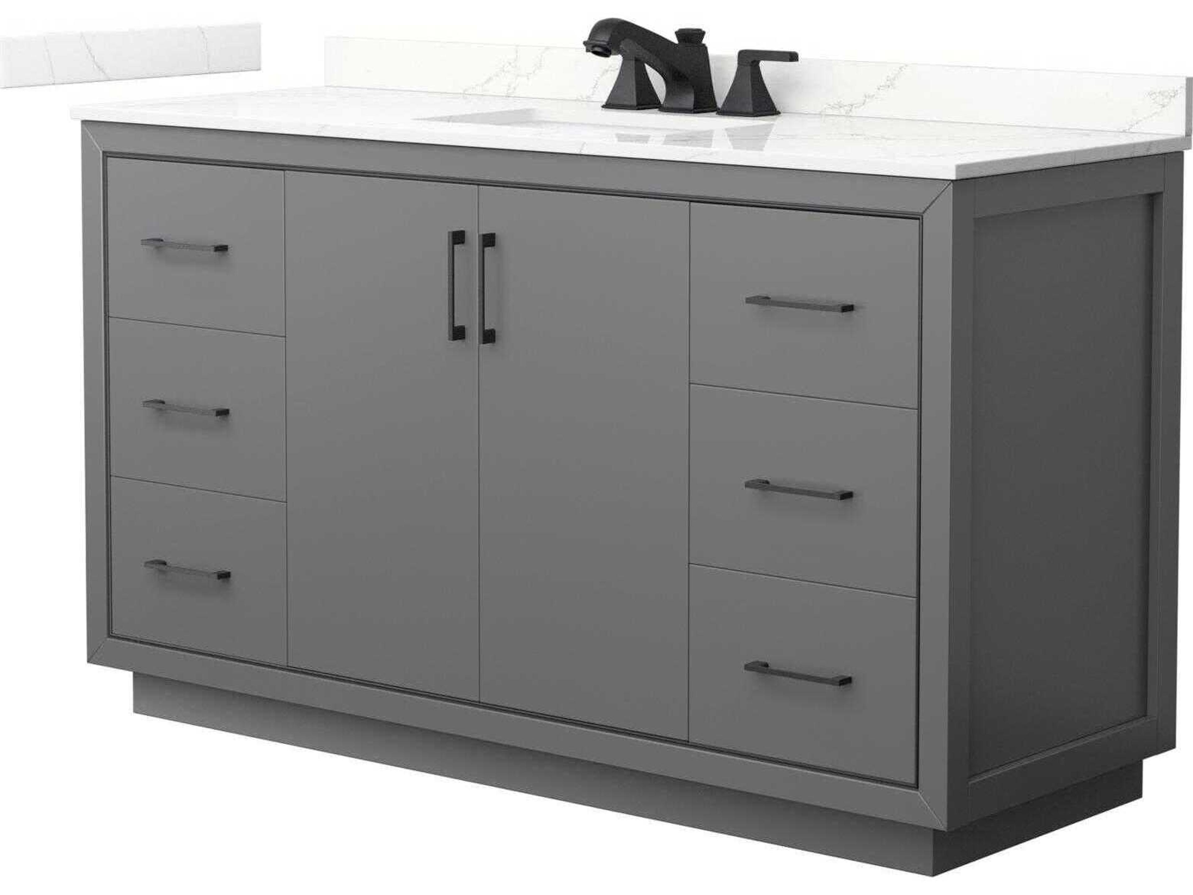 Wyndham Collection Icon 60" Dark Gray Vanity