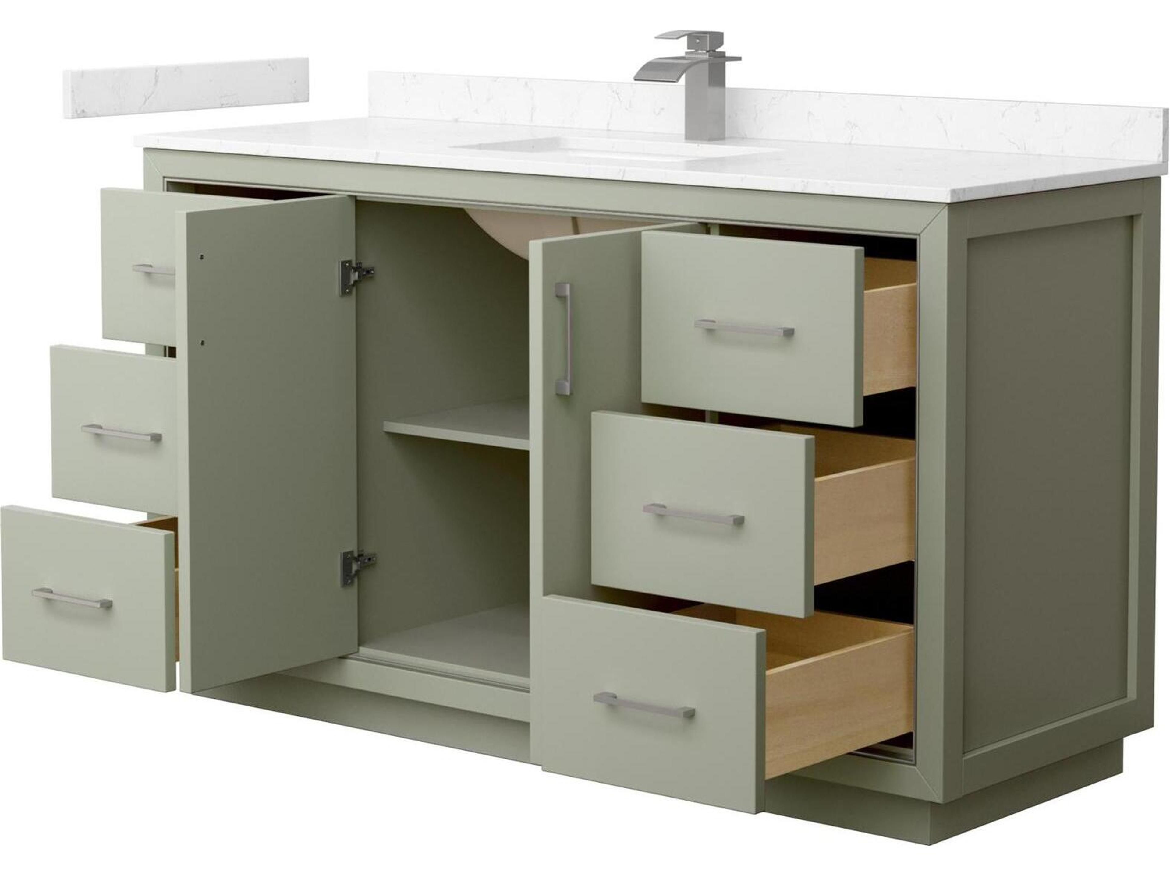 Wyndham Collection Icon 60" Light Green Vanity