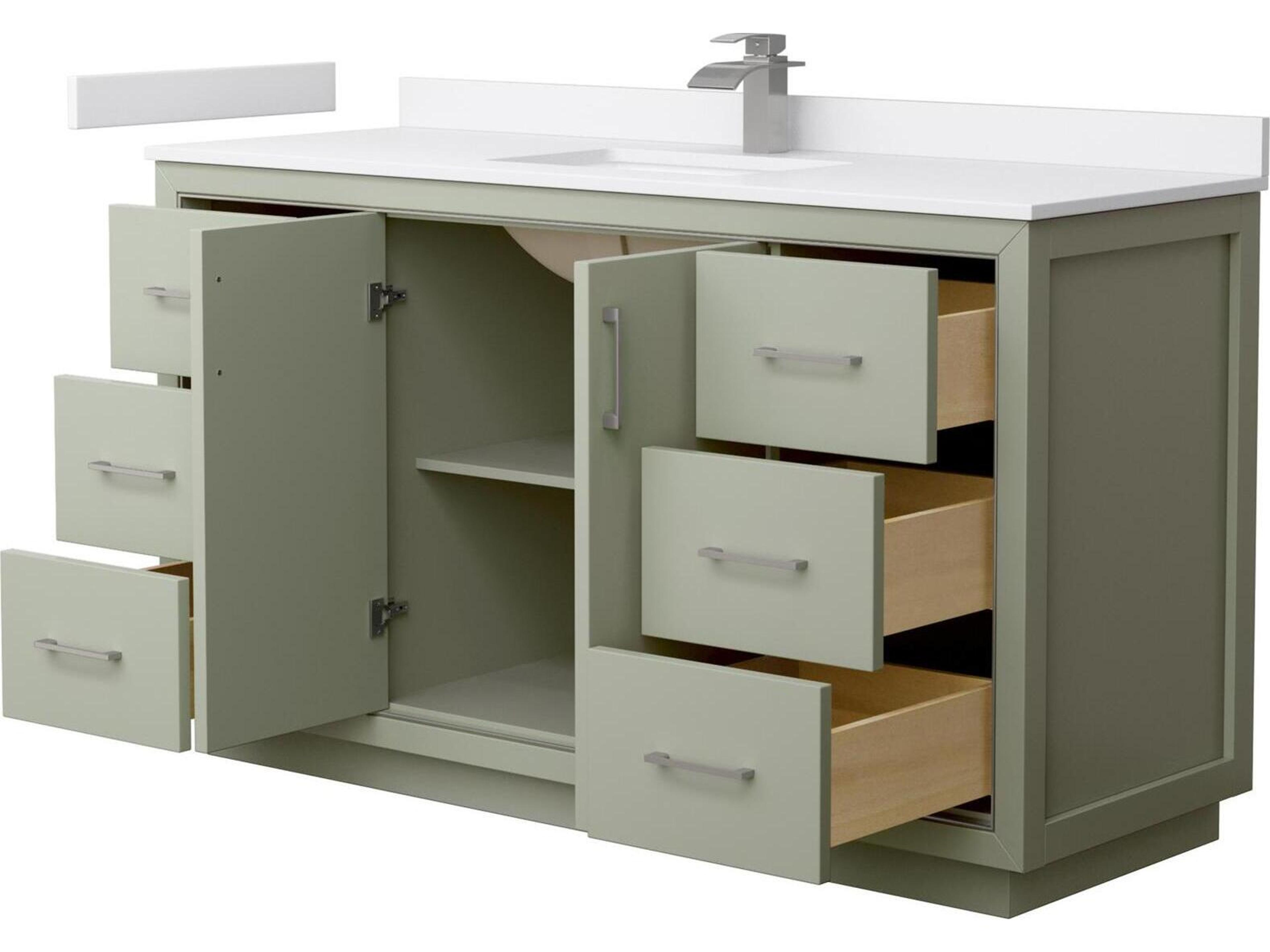 Wyndham Collection Icon 60" Light Green Vanity