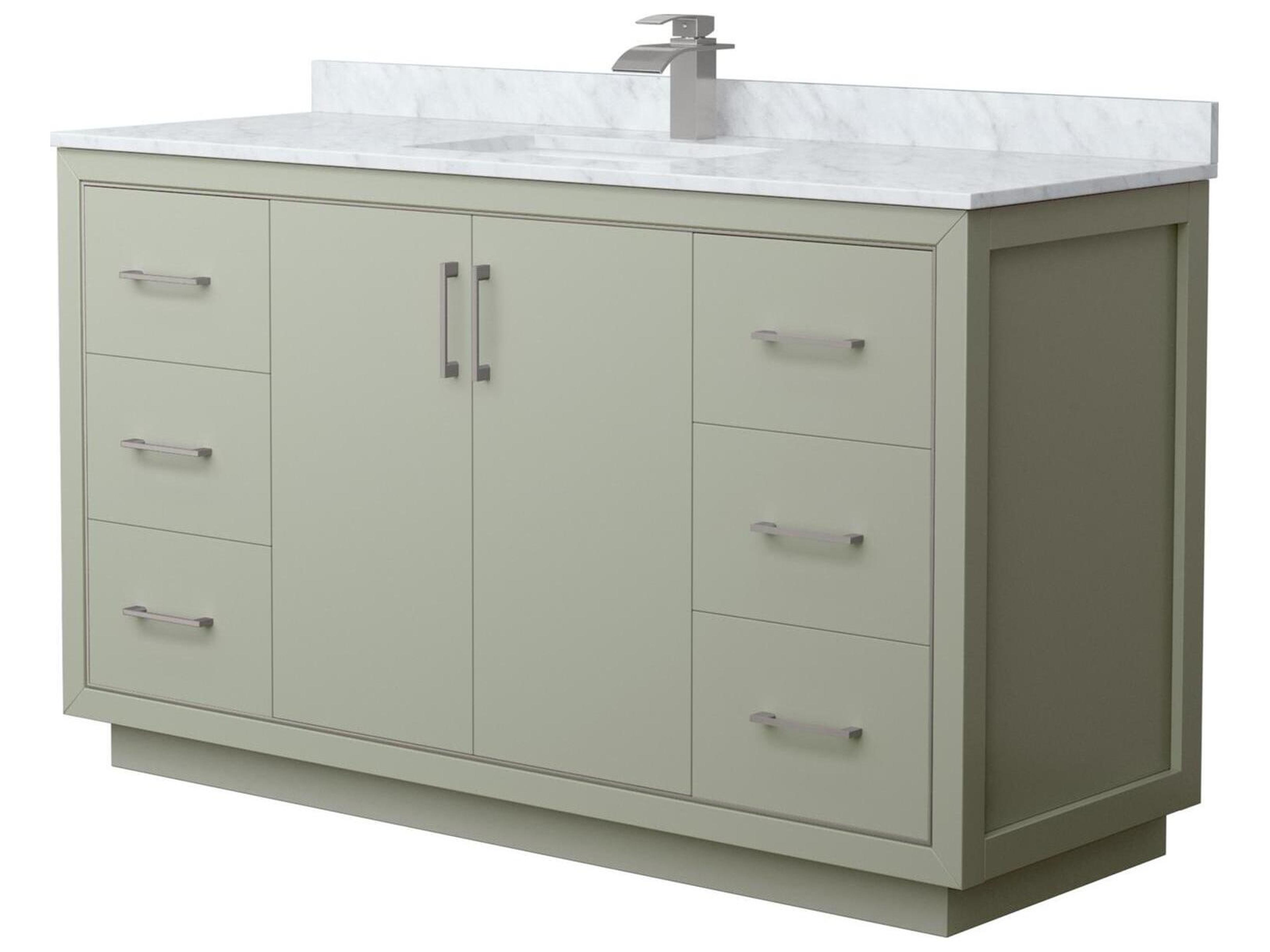 Wyndham Collection Icon 60" Light Green Vanity