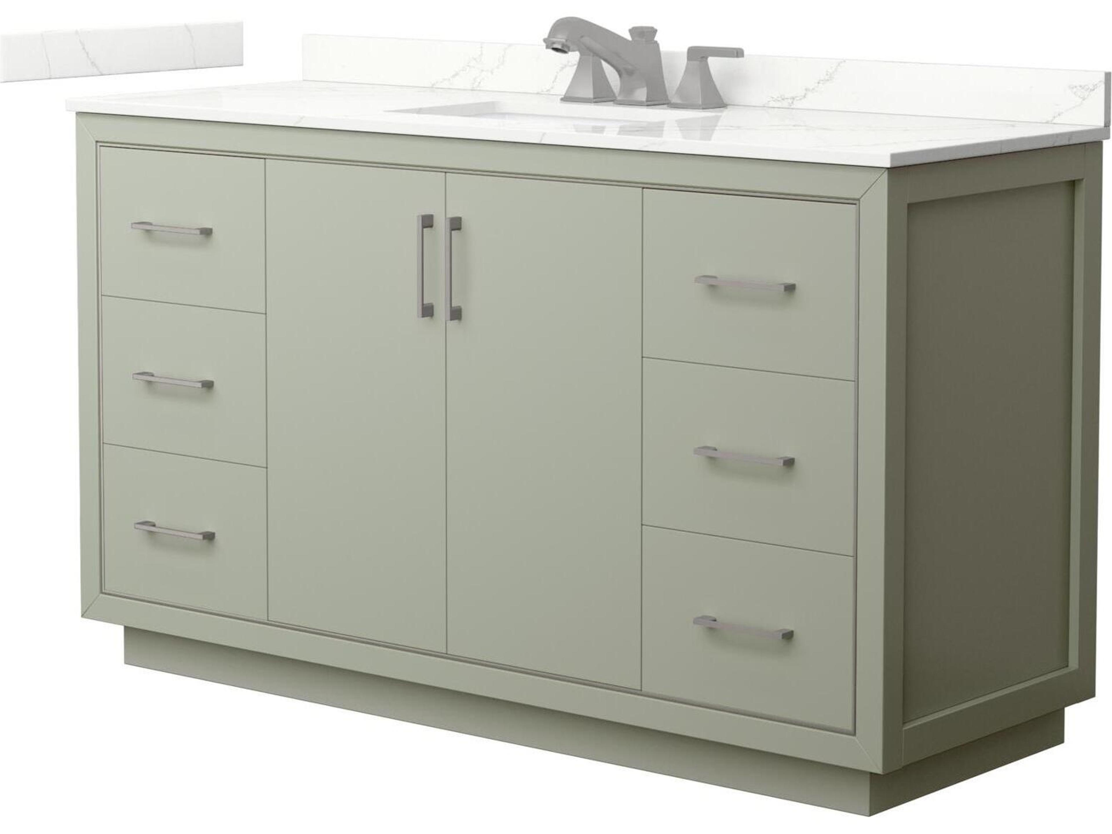 Wyndham Collection Icon 60" Light Green Vanity