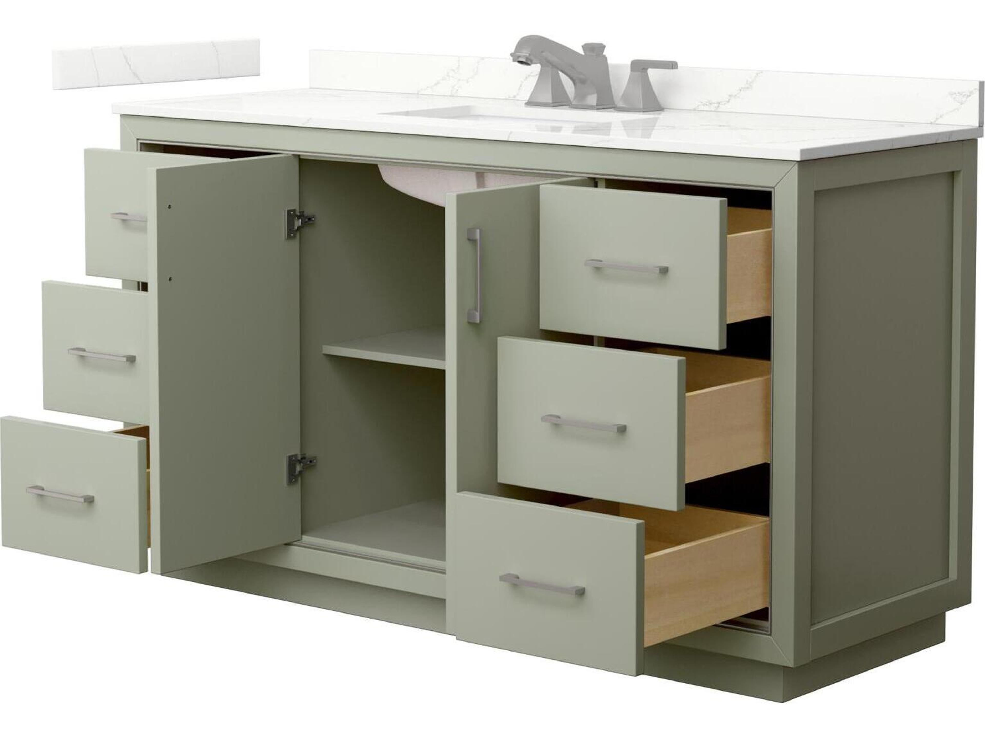 Wyndham Collection Icon 60" Light Green Vanity