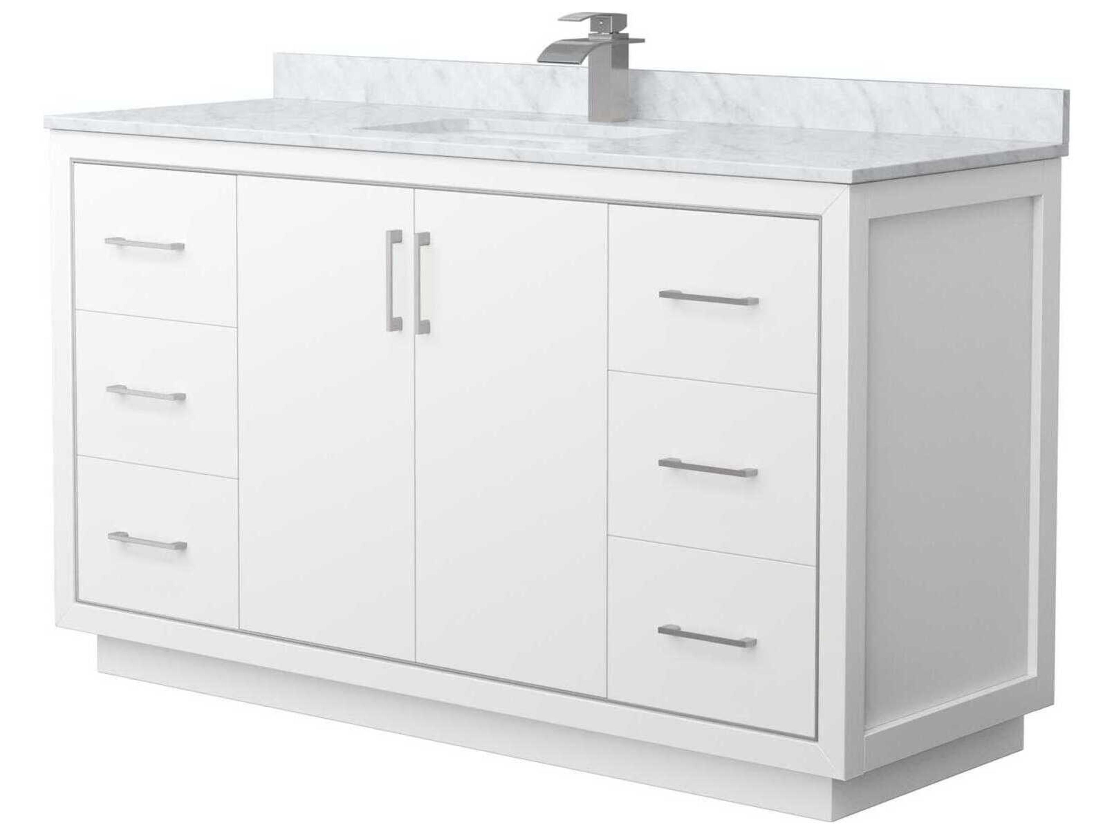 Wyndham Collection Icon 60" White Vanity