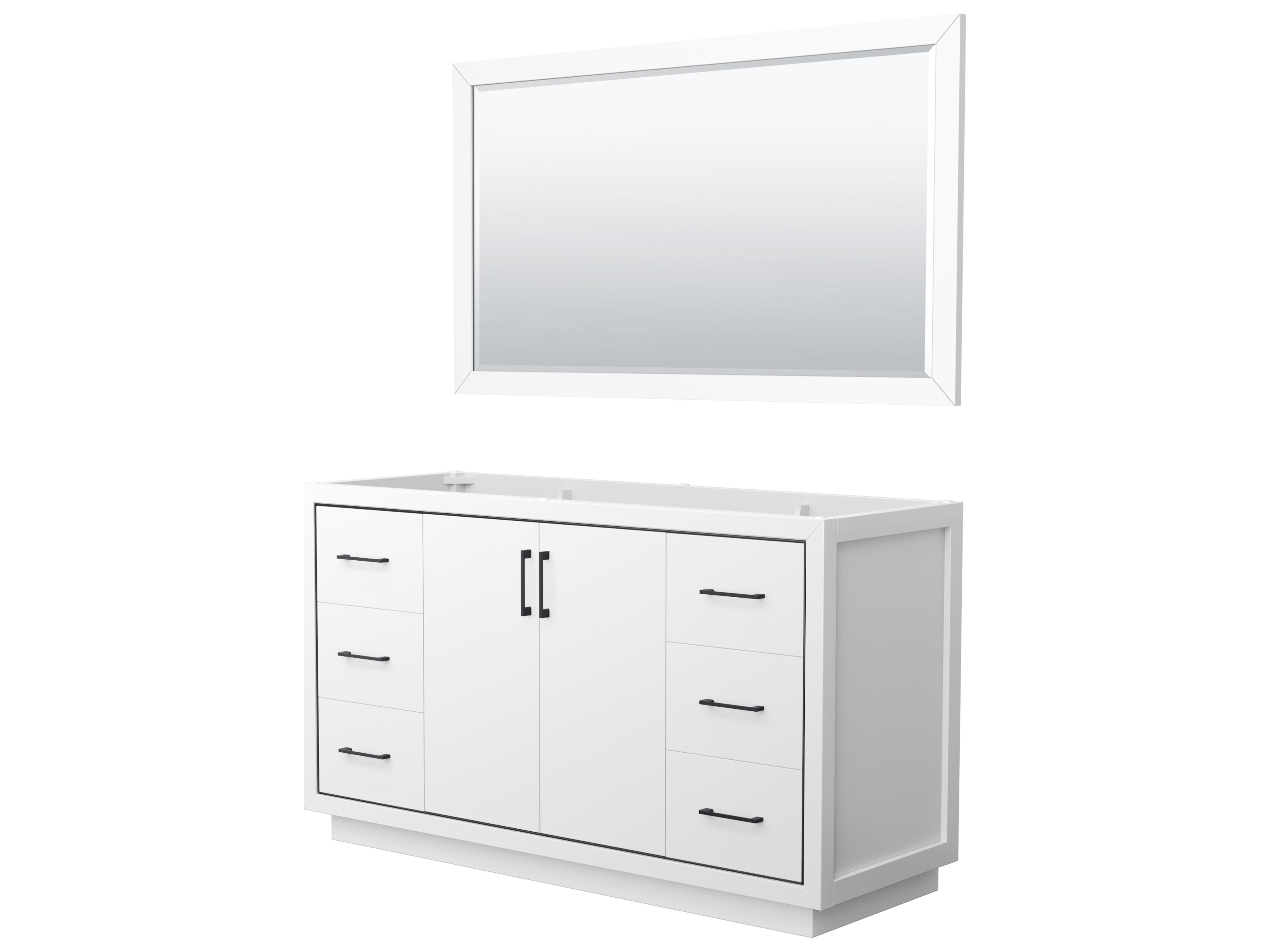 Icon 59" White Vanity with 58" Mirror