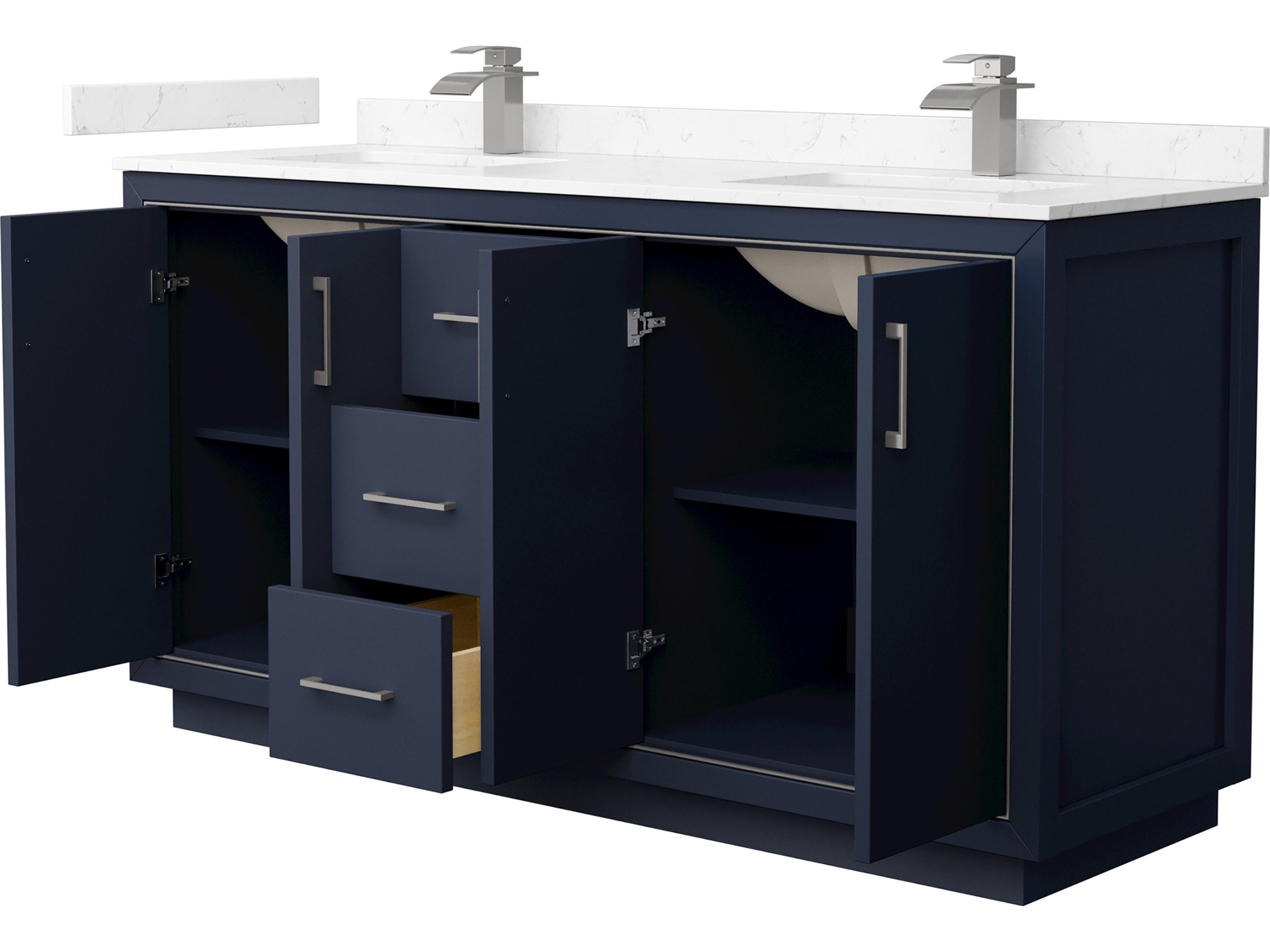 Wyndham Collection Icon 66" Dark Blue Vanity