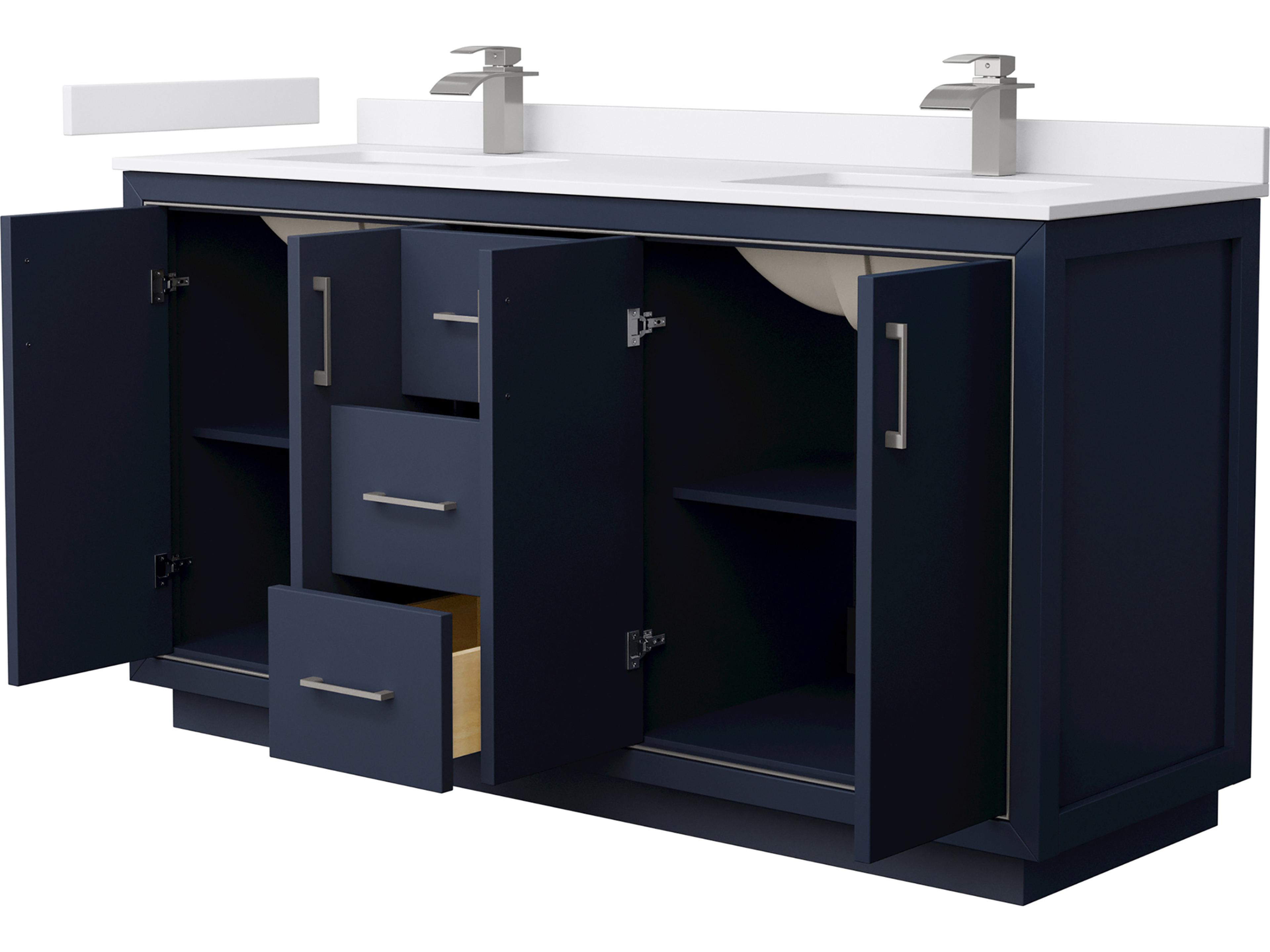 Wyndham Collection Icon 66" Dark Blue Vanity