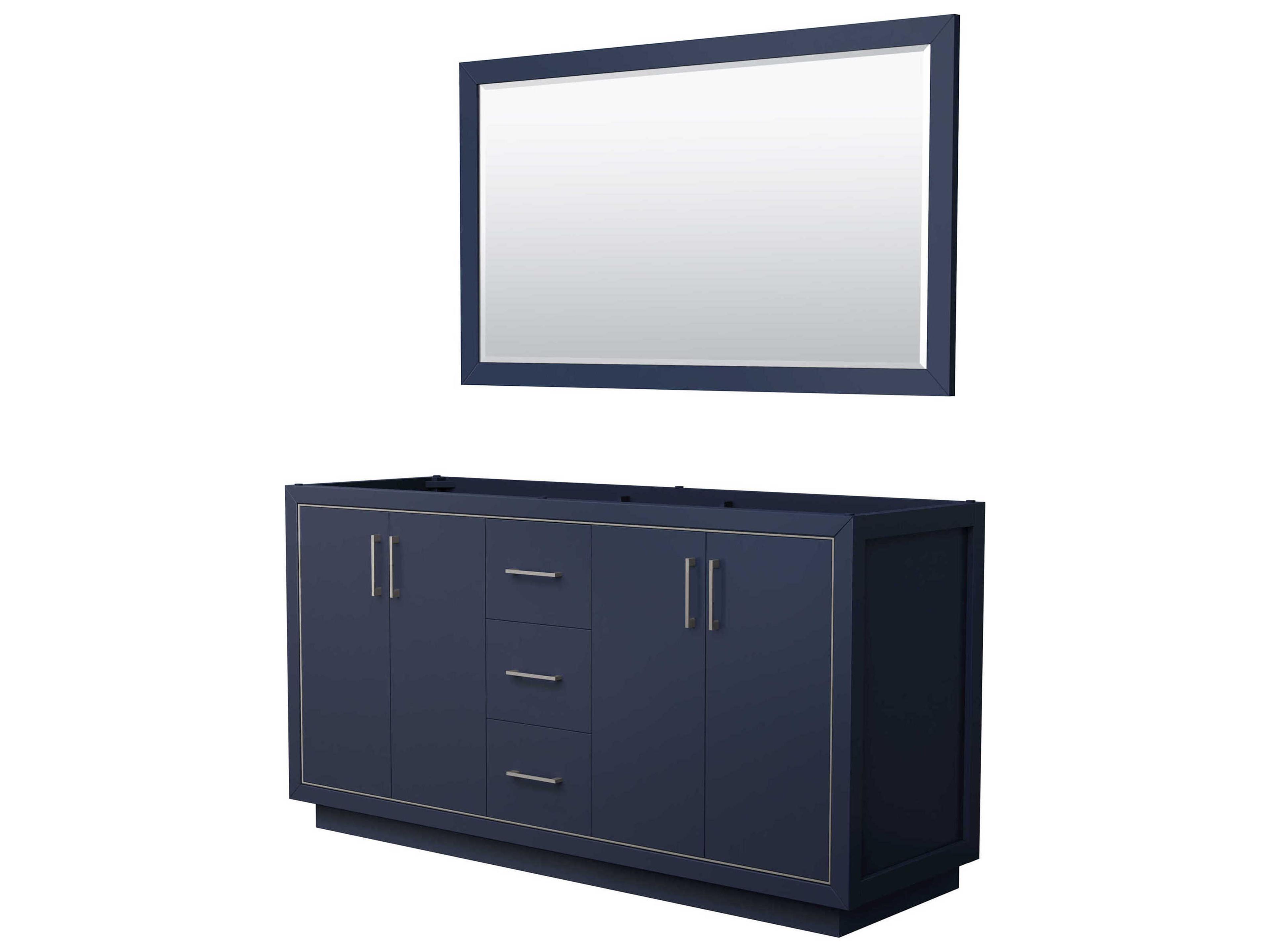 Icon 65" Dark Blue Vanity with 58" Mirror