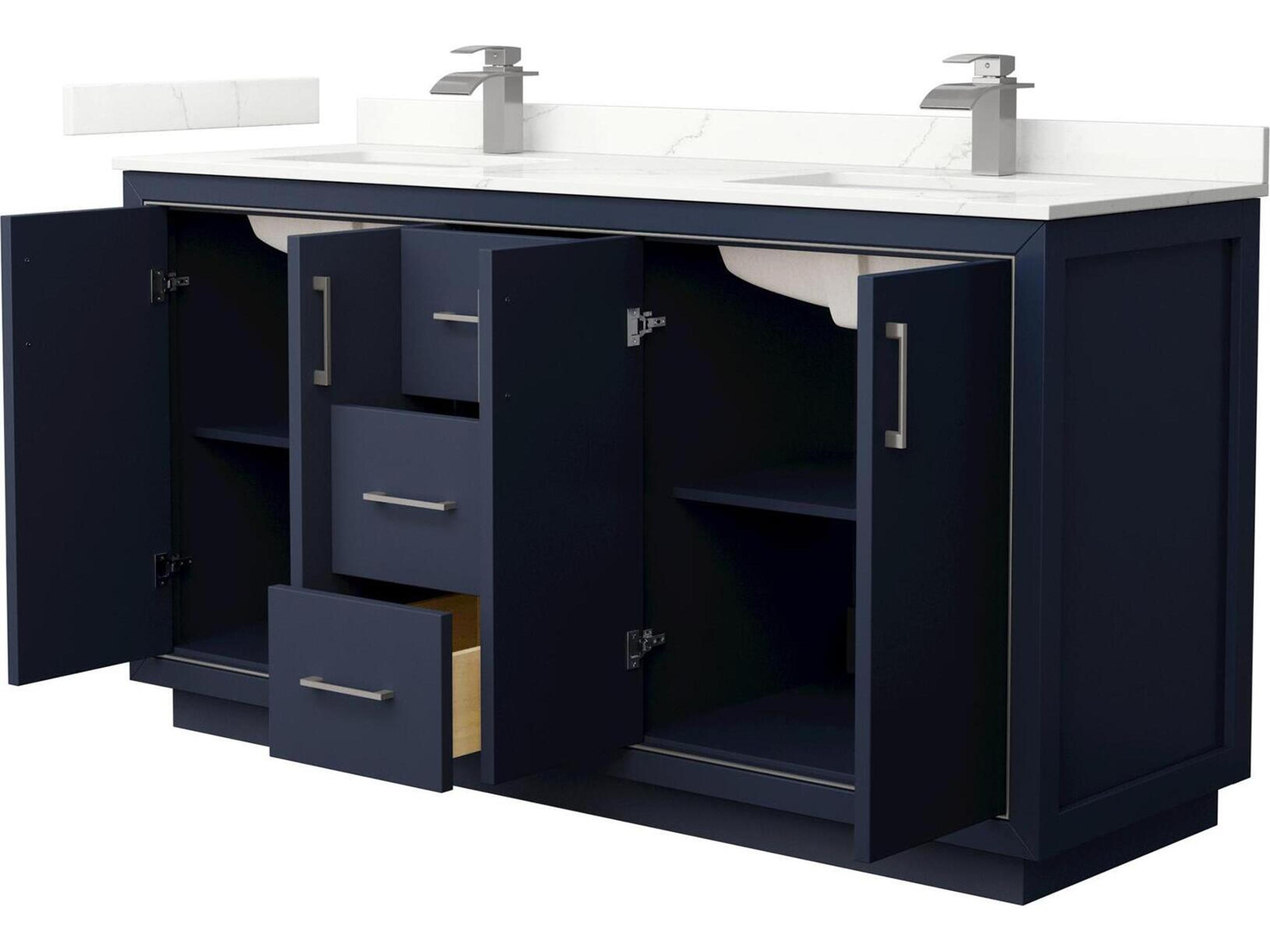 Wyndham Collection Icon 66" Dark Blue Vanity